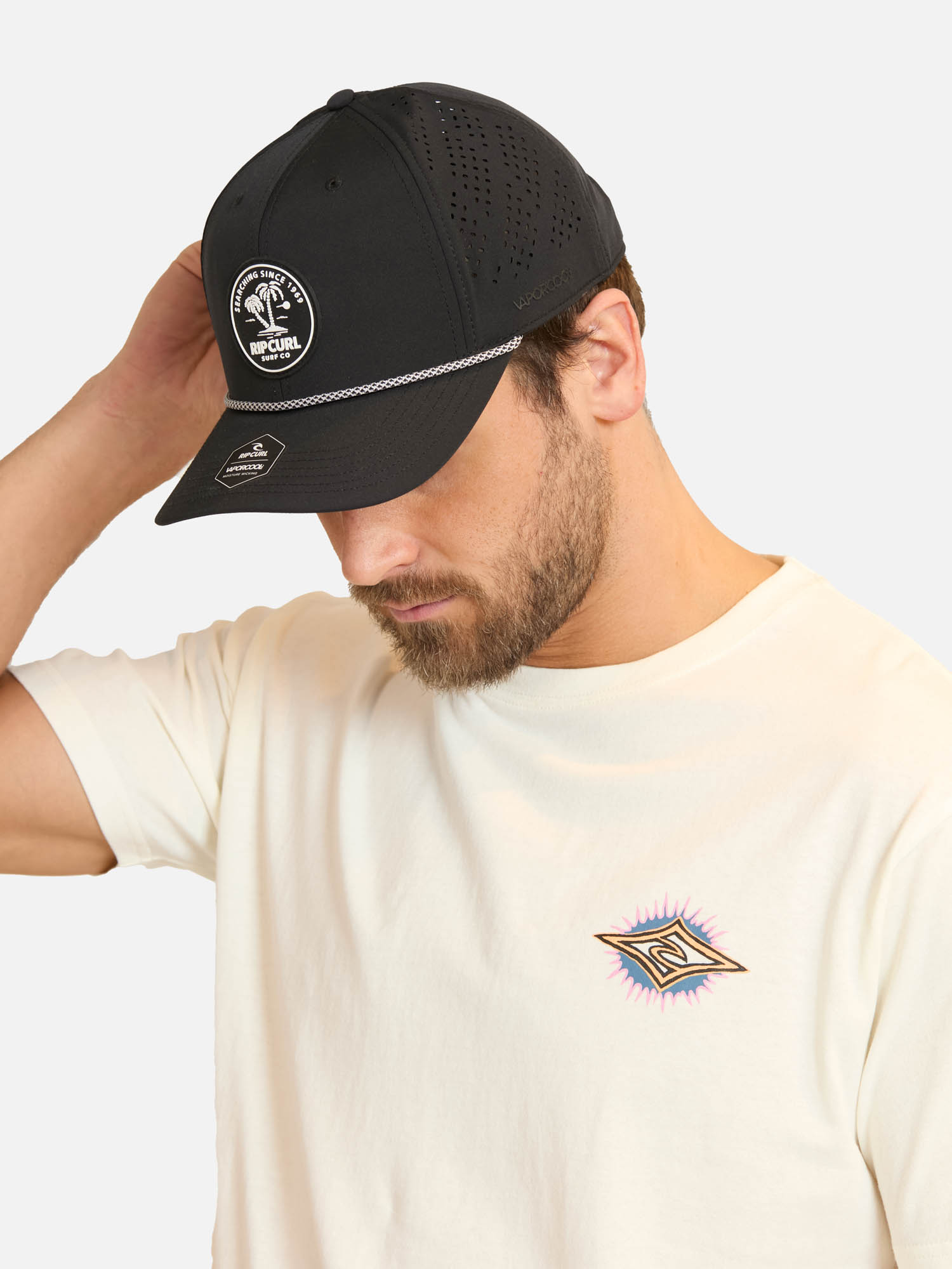 POLERA MC RAW ENERGY LINE UP EN COLOR BLANCO HOMBRE RIP CURL - 3