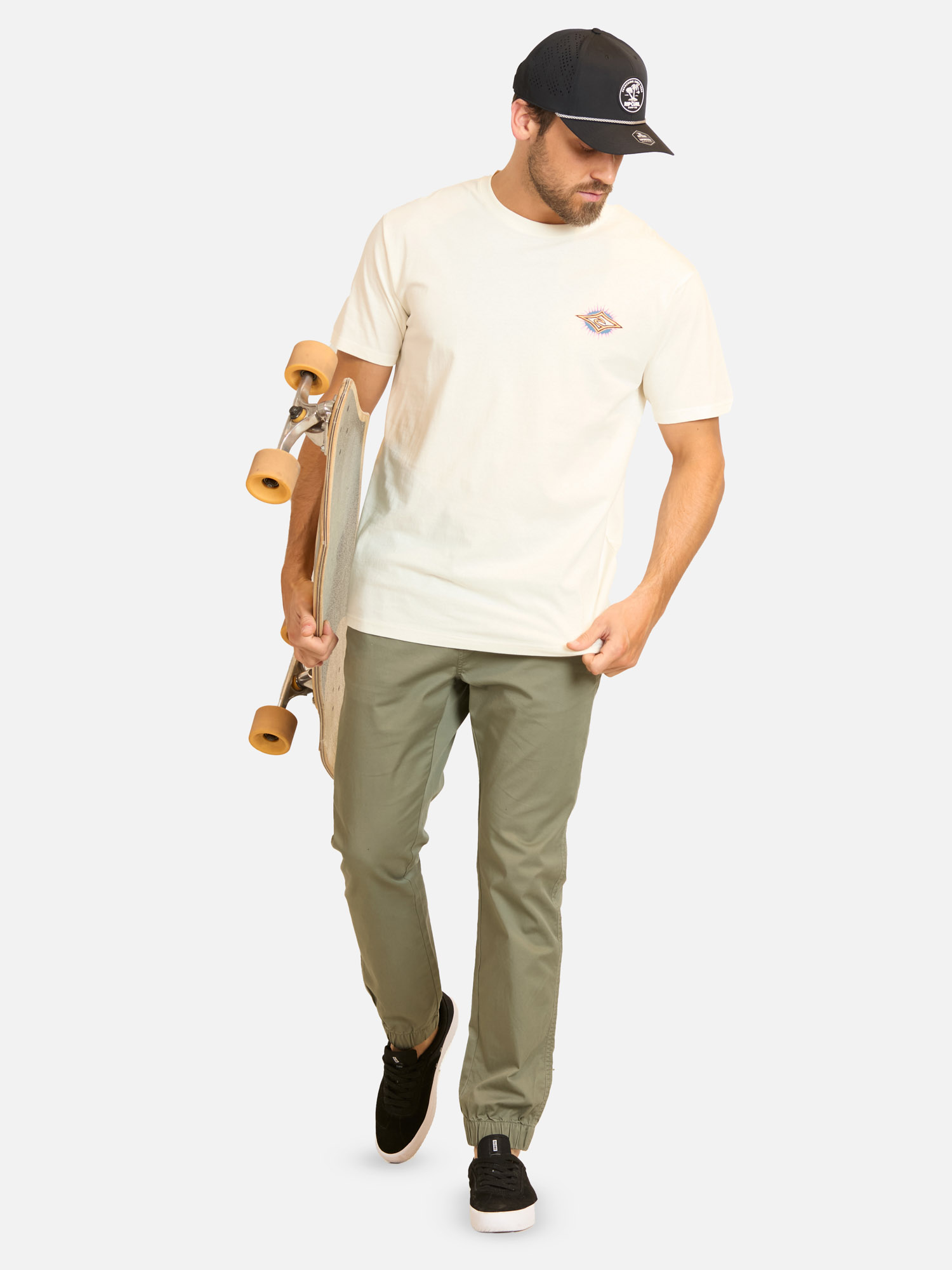 POLERA MC RAW ENERGY LINE UP EN COLOR BLANCO HOMBRE RIP CURL - 4