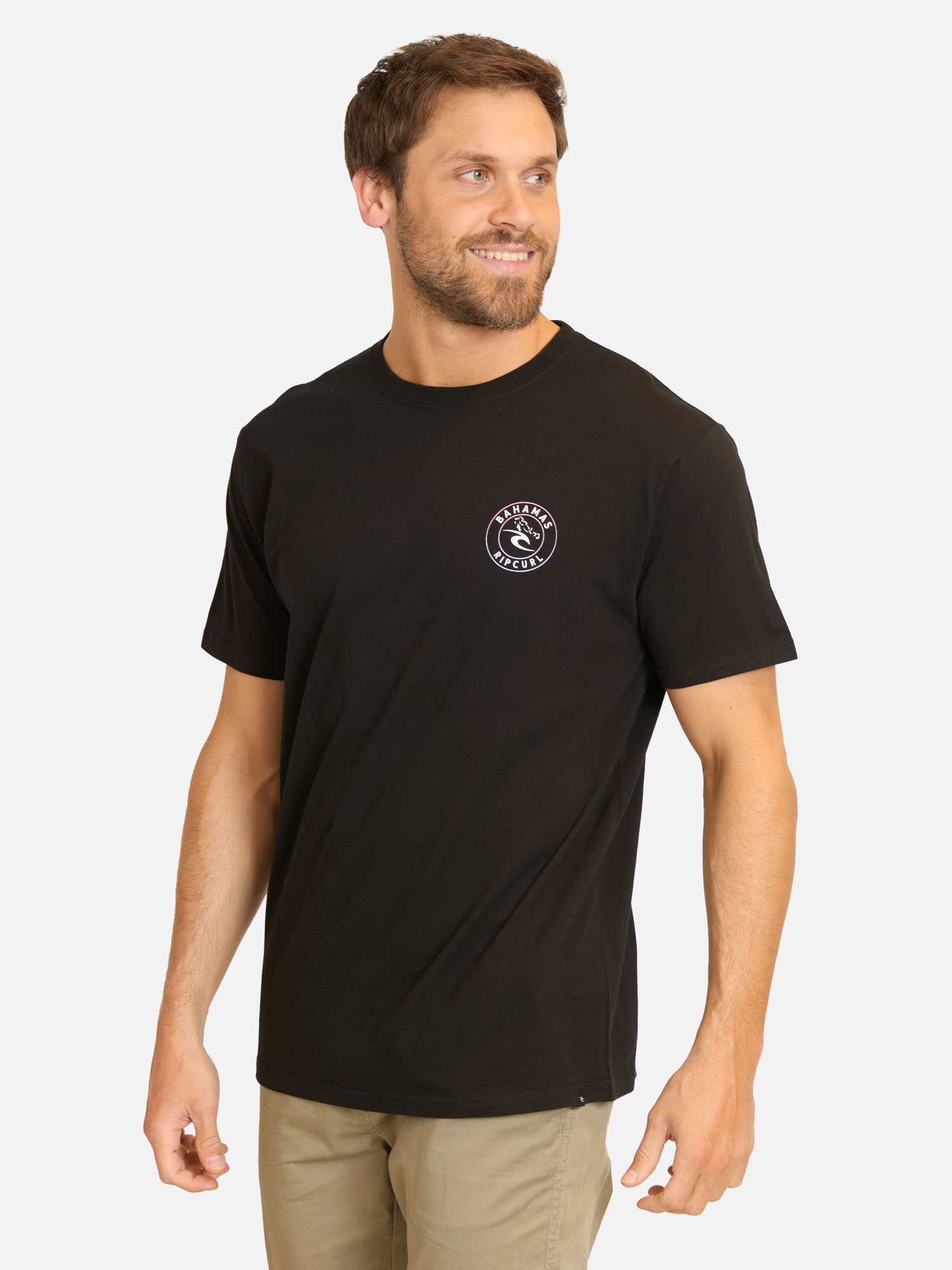 POLERA MC MTE BAHAMAS KEY EN COLOR NEGRO HOMBRE RIP CURL - 1