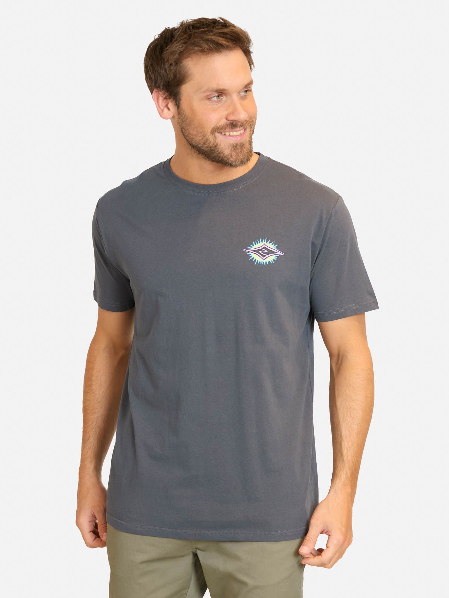 POLERA MC RAW ENERGY LINE UP GRIS HOMBRE RIP CURL - 1