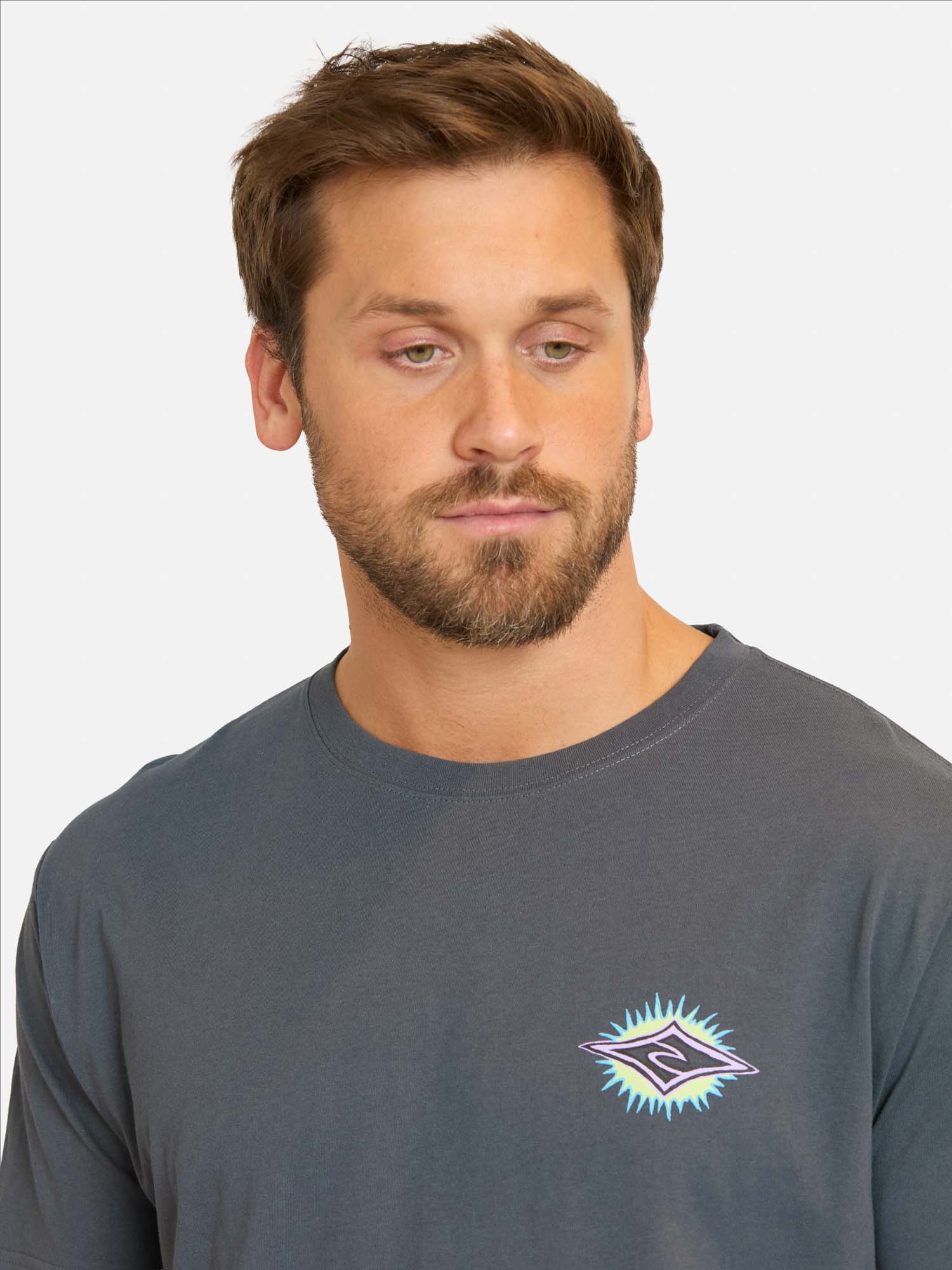 POLERA MC RAW ENERGY LINE UP GRIS HOMBRE RIP CURL - 3