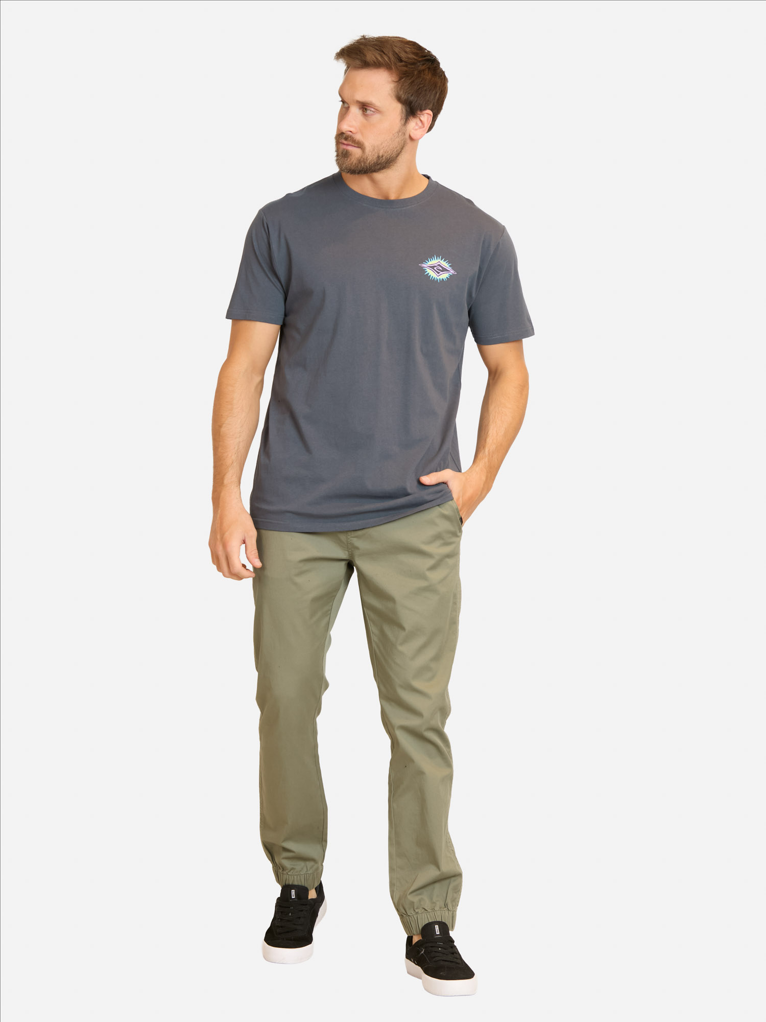 POLERA MC RAW ENERGY LINE UP GRIS HOMBRE RIP CURL - 4