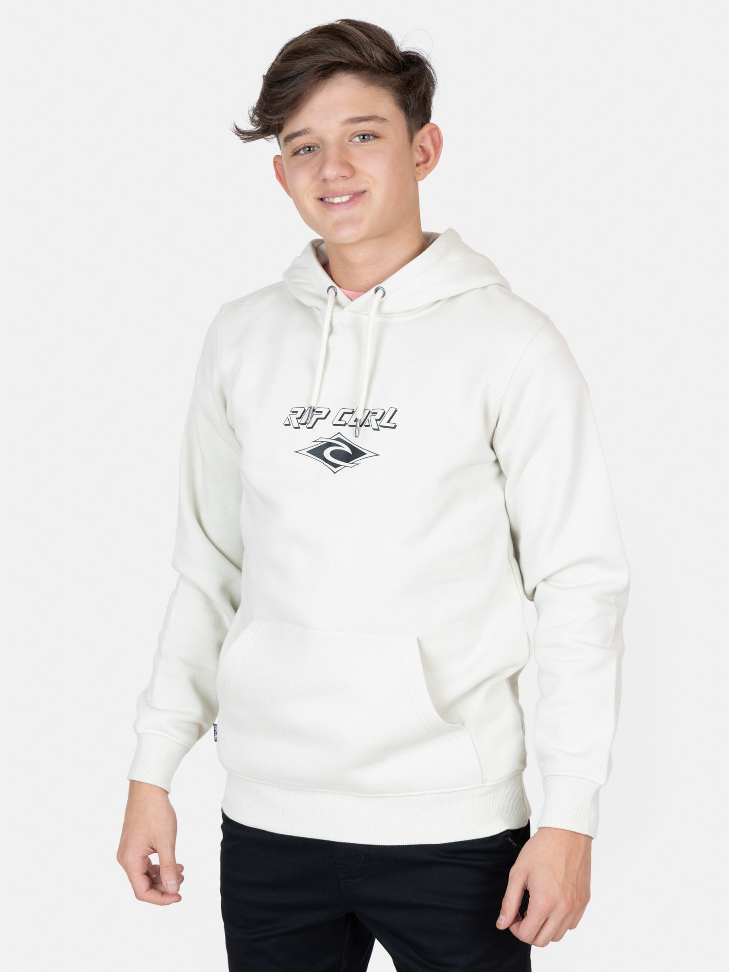 POLERON CANGURO FADEOUT ESSENTIAL EN COLOR BLANCO INFANTIL RIP CURL - 1