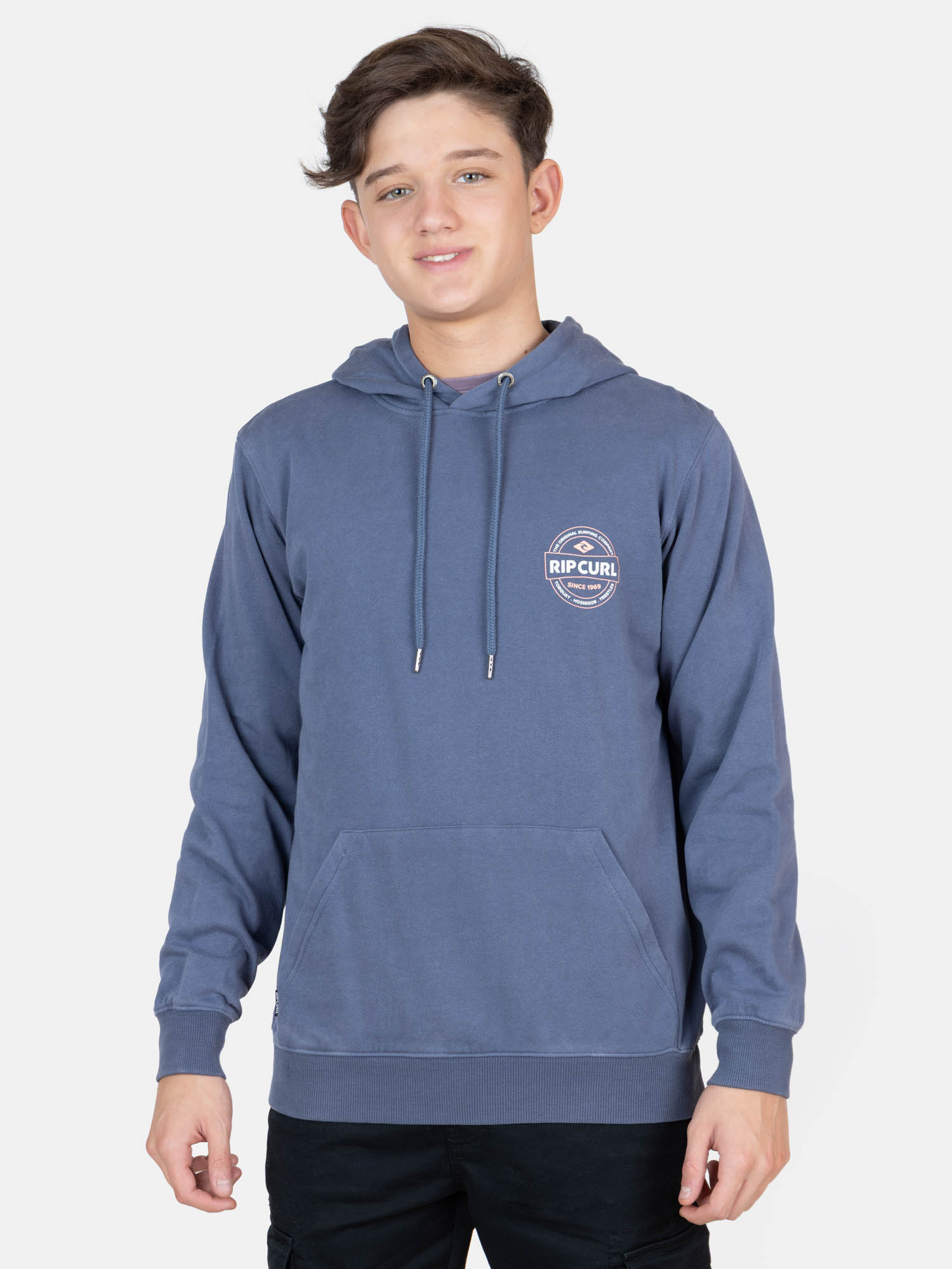 POLERON CANGURO FREELINE AZUL INFANTIL RIP CURL - 1