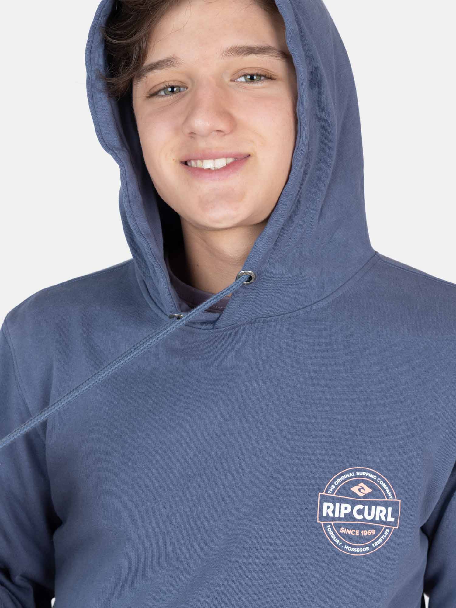 POLERON CANGURO FREELINE AZUL INFANTIL RIP CURL - 3