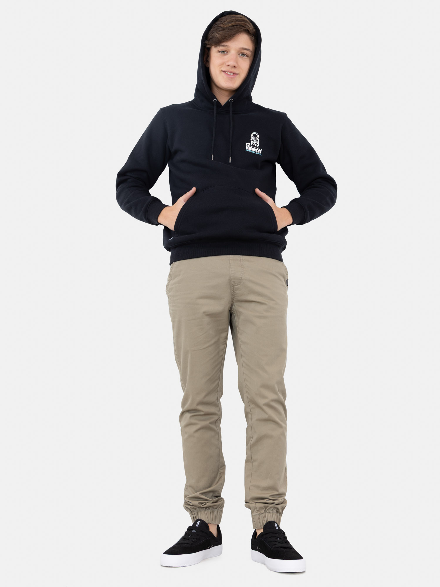 POLERON CANGURO WILDRUSH EN COLOR NEGRO INFANTIL RIP CURL - 4