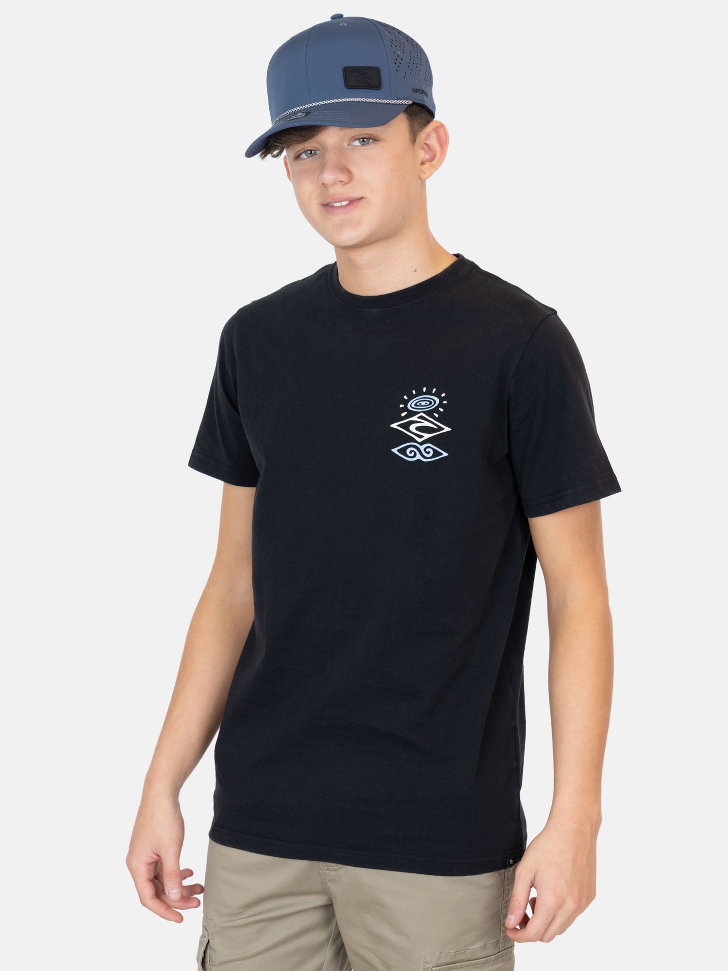 POLERA MC SURFTRIP EN COLOR NEGRO INFANTIL RIP CURL - 1