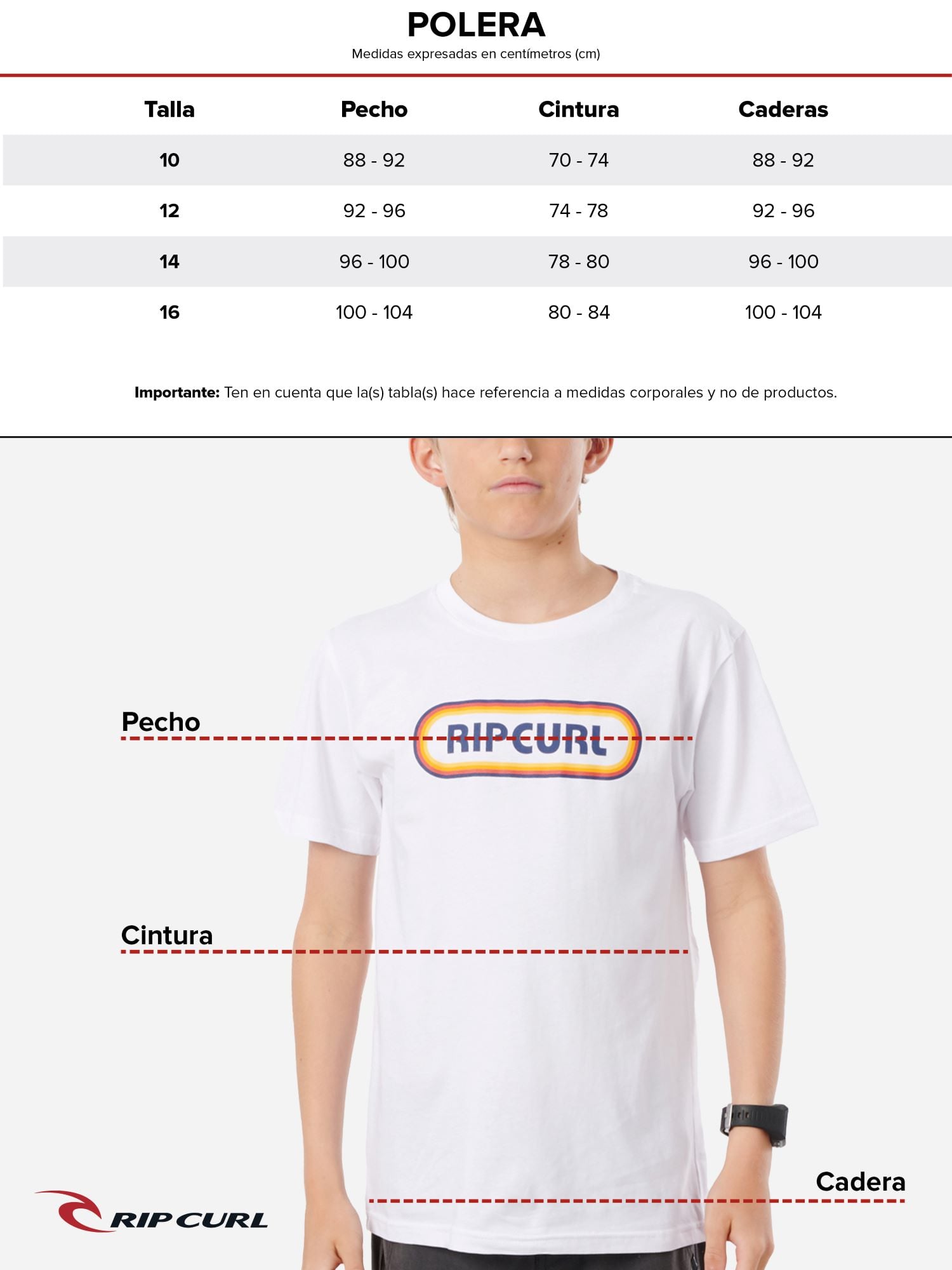 POLERA MC SANDSTORM EN COLOR NEGRO INFANTIL RIP CURL - 5