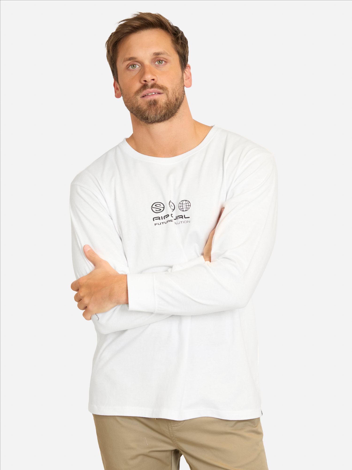 POLERA ML TROPIC EN COLOR BLANCO HOMBRE RIP CURL - 1