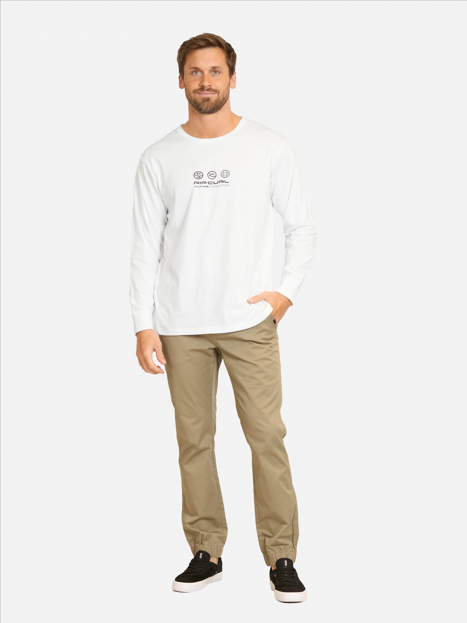 POLERA ML TROPIC EN COLOR BLANCO HOMBRE RIP CURL - 4