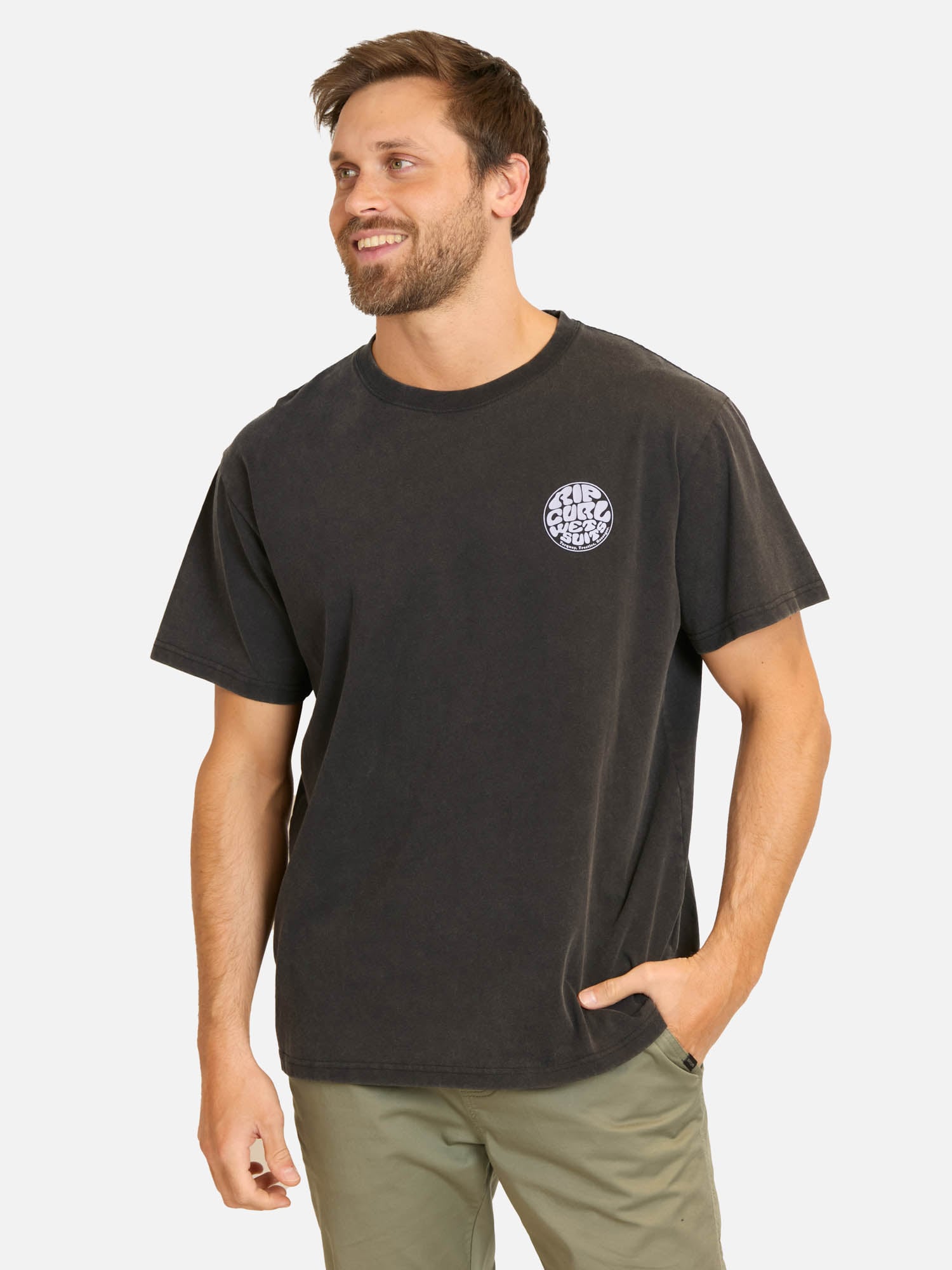 POLERA MC RIPZONE NEGRO HOMBRE RIP CURL - 1