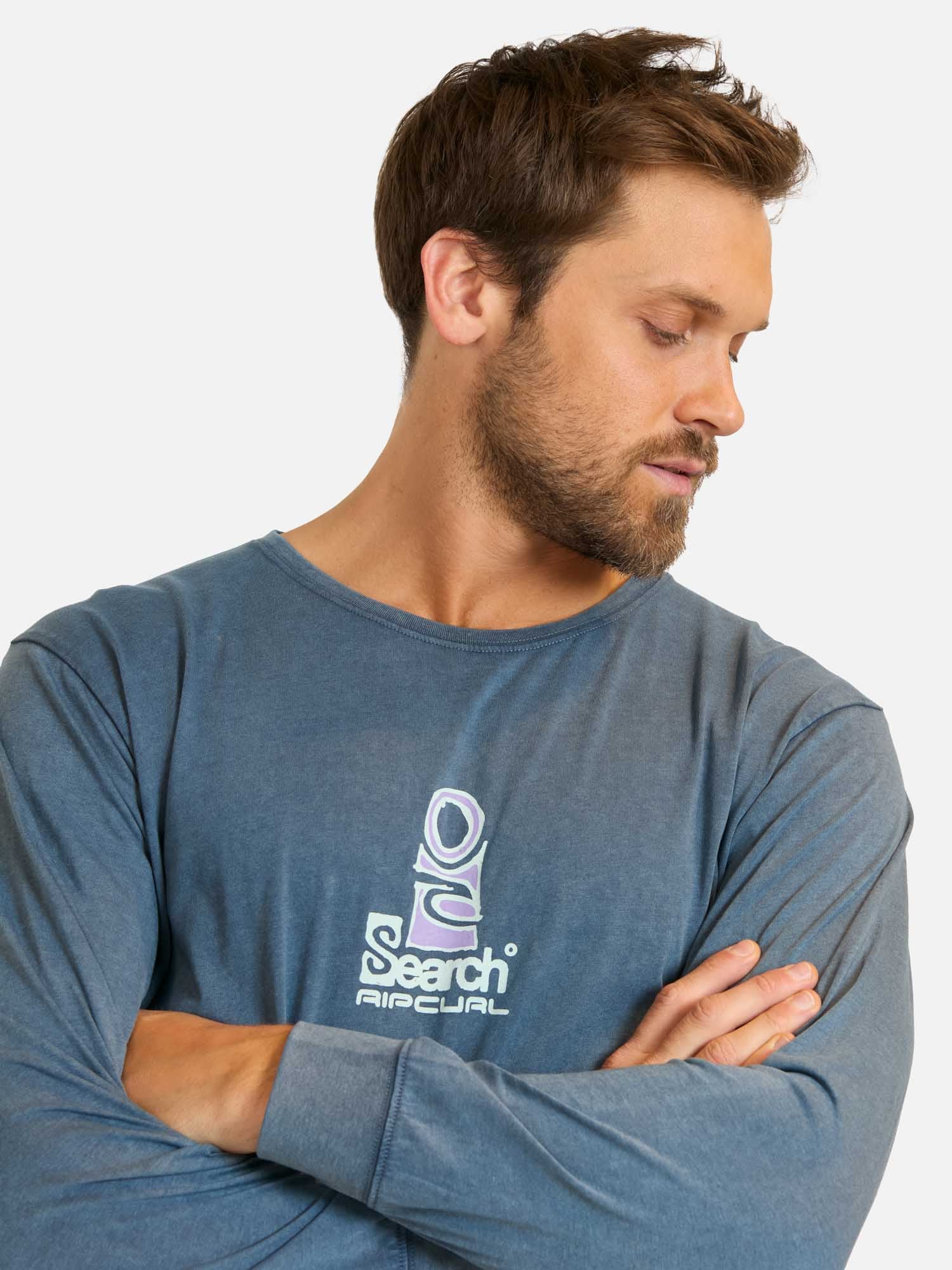 POLERA ML COVE AZUL HOMBRE RIP CURL - 3