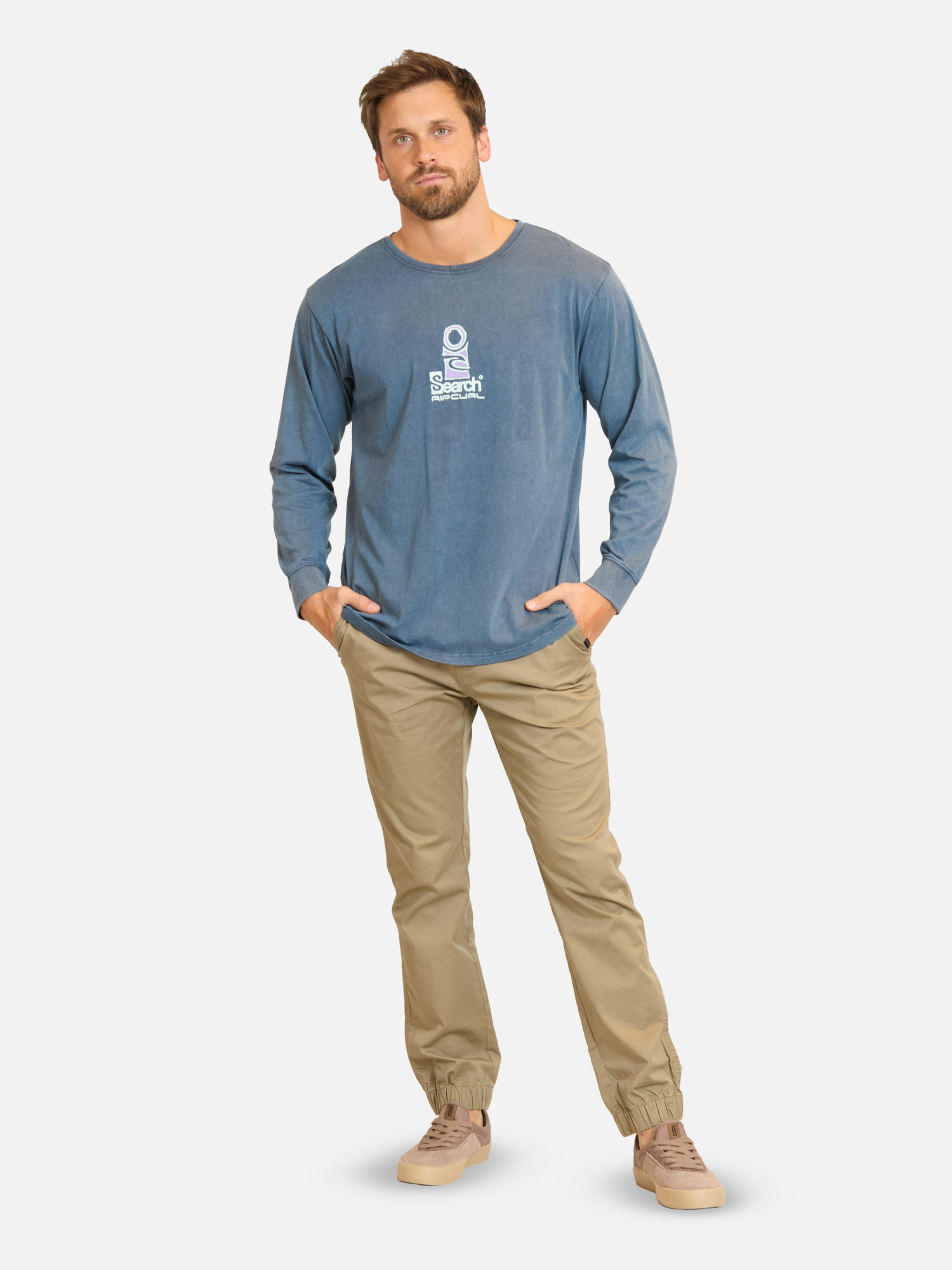 POLERA ML COVE AZUL HOMBRE RIP CURL - 4