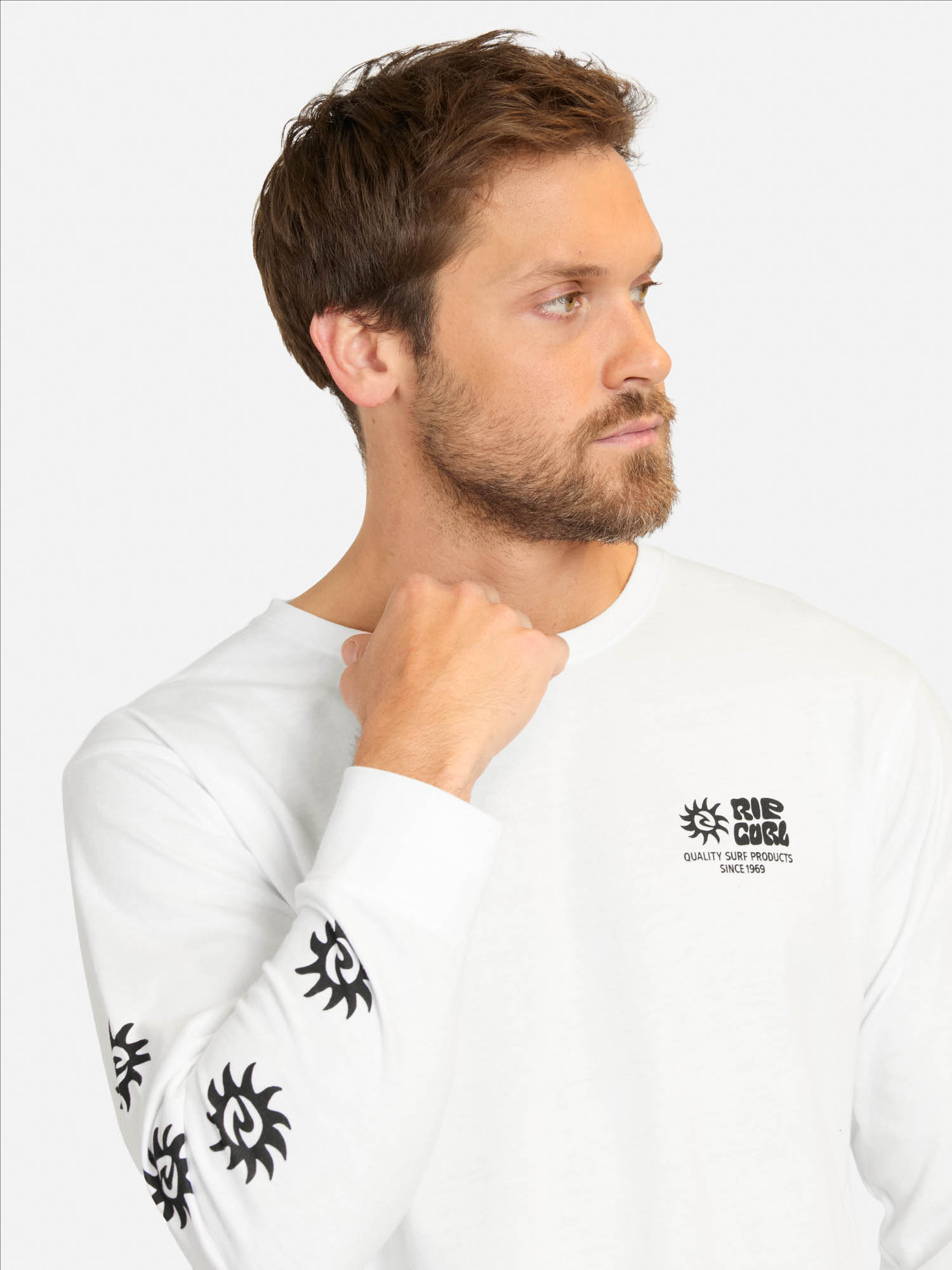 POLERA ML MIST EN COLOR BLANCO HOMBRE RIP CURL - 3