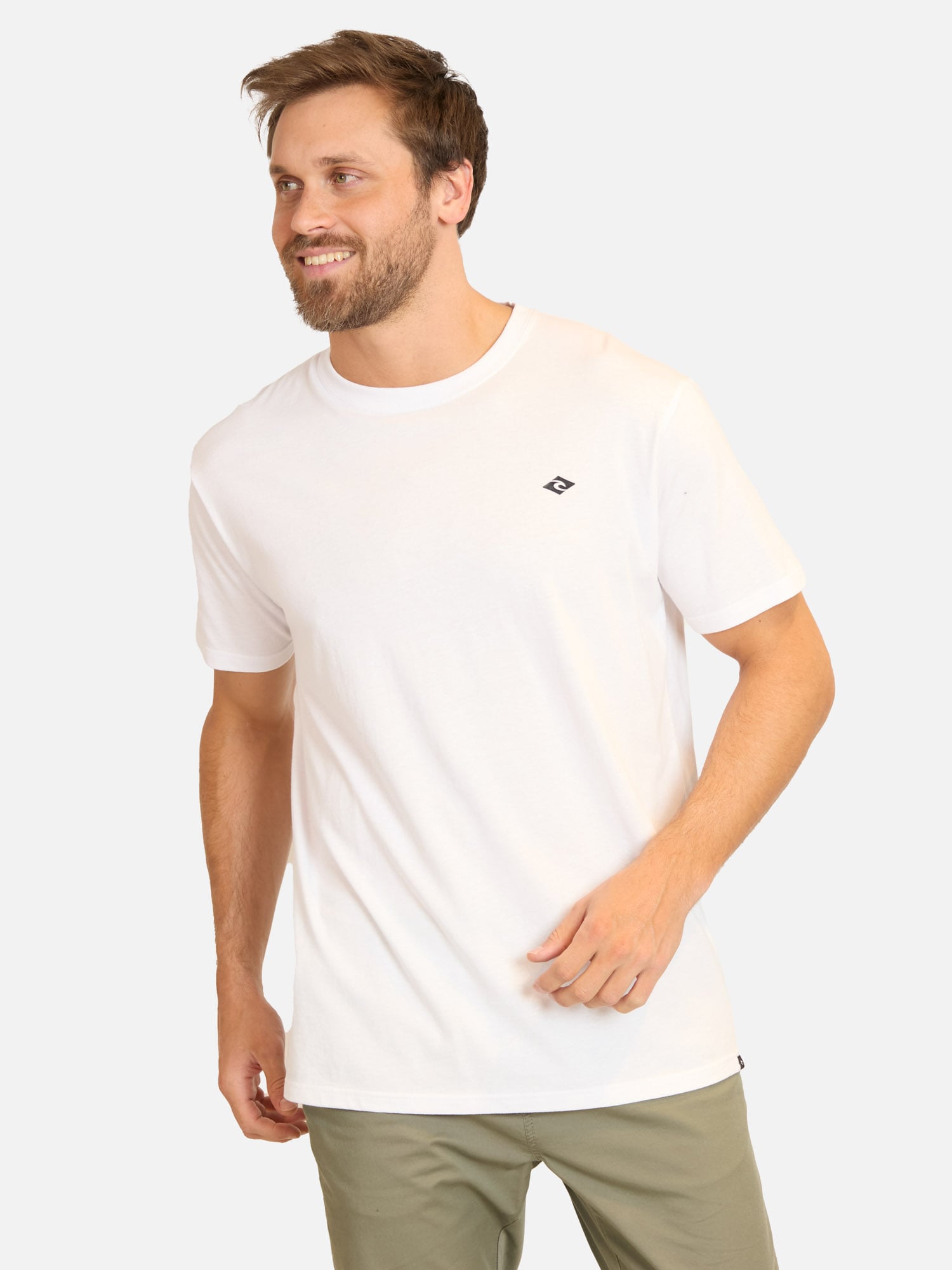 POLERA MC RC LILLOGO EN COLOR BLANCO HOMBRE RIP CURL - 1