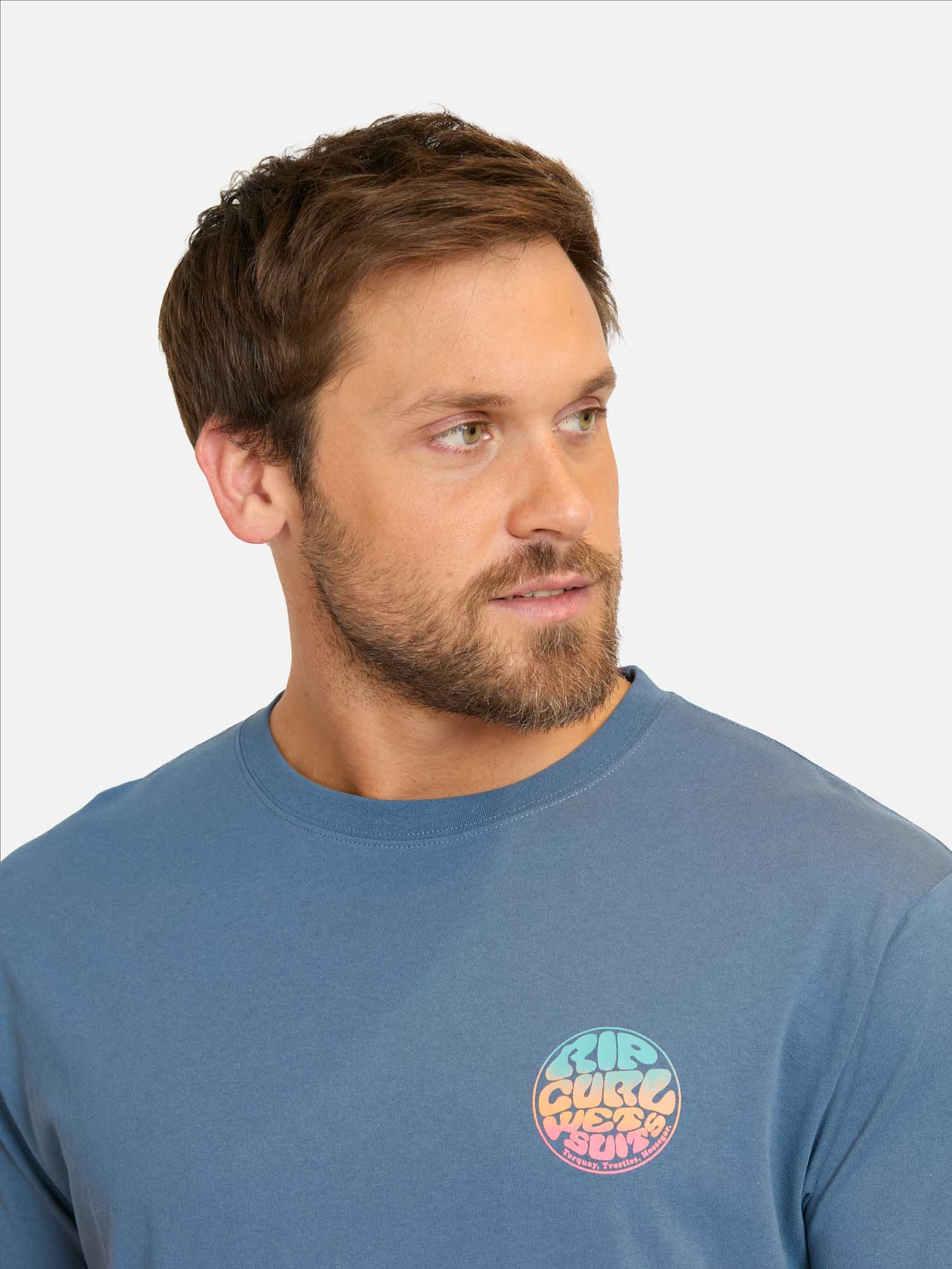 POLERA MC RUSH AZUL HOMBRE RIP CURL - 3