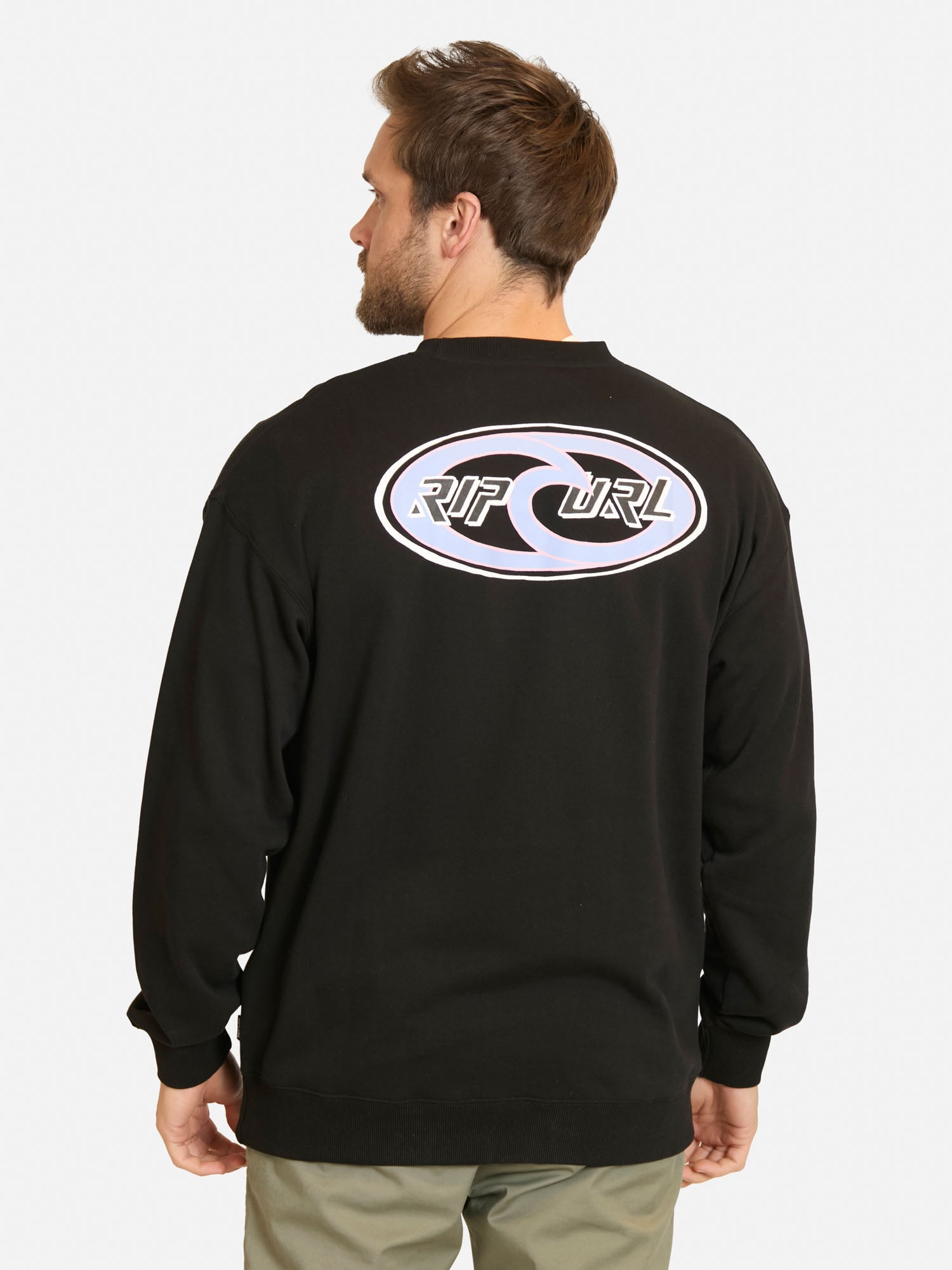 POLERON CR RITUALS OVALS CREW EN COLOR NEGRO HOMBRE RIP CURL - 2
