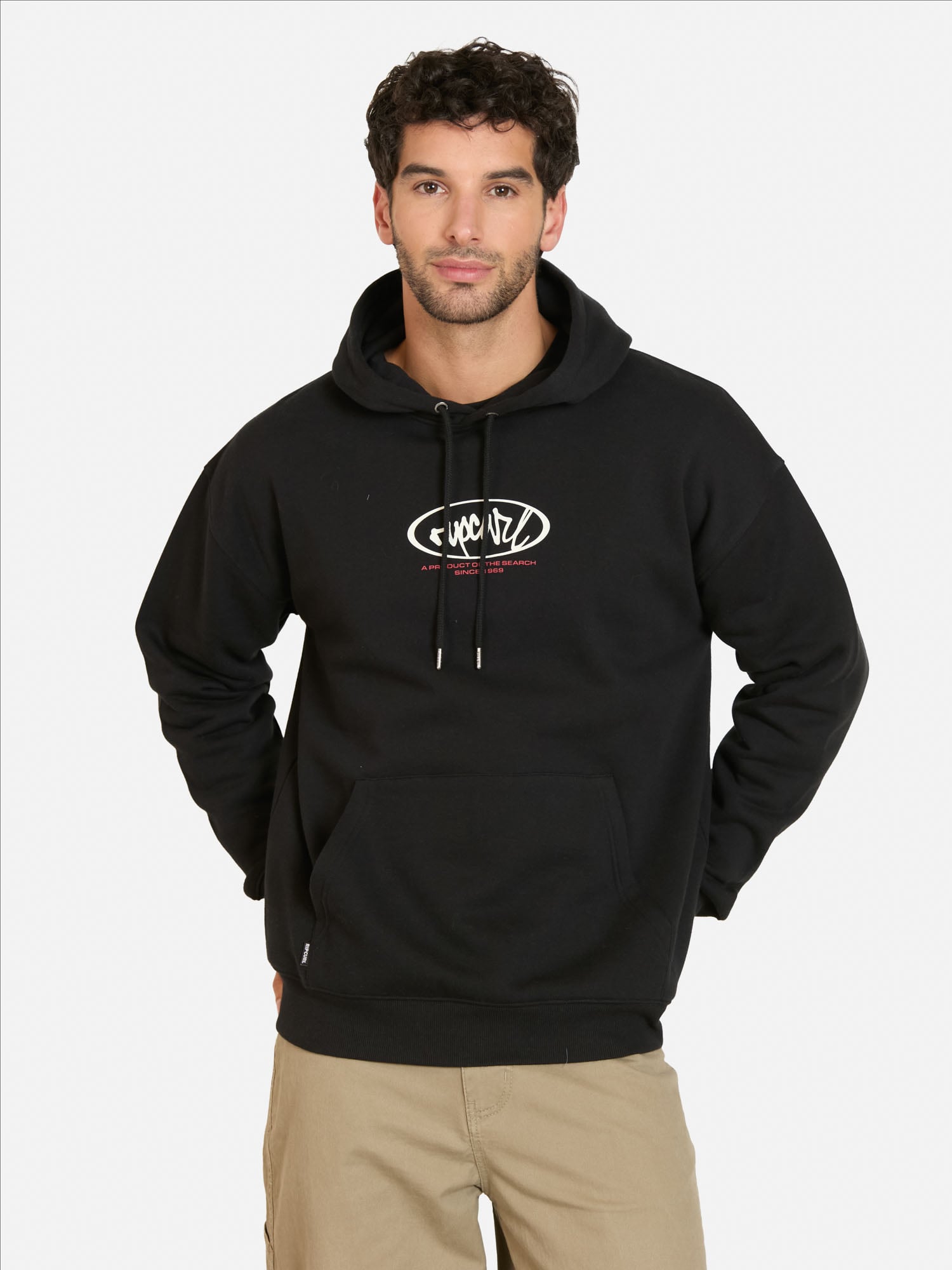 POLERON CANGURO BREAKER EN COLOR NEGRO HOMBRE RIP CURL - 1