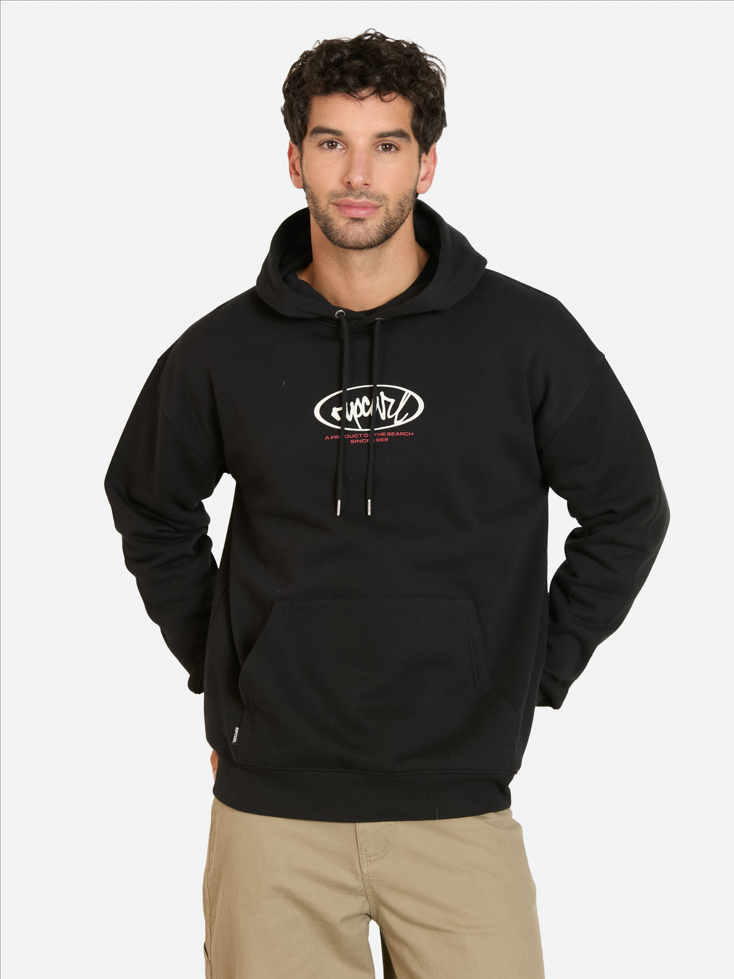 POLERON CANGURO BREAKER EN COLOR NEGRO HOMBRE RIP CURL - 1