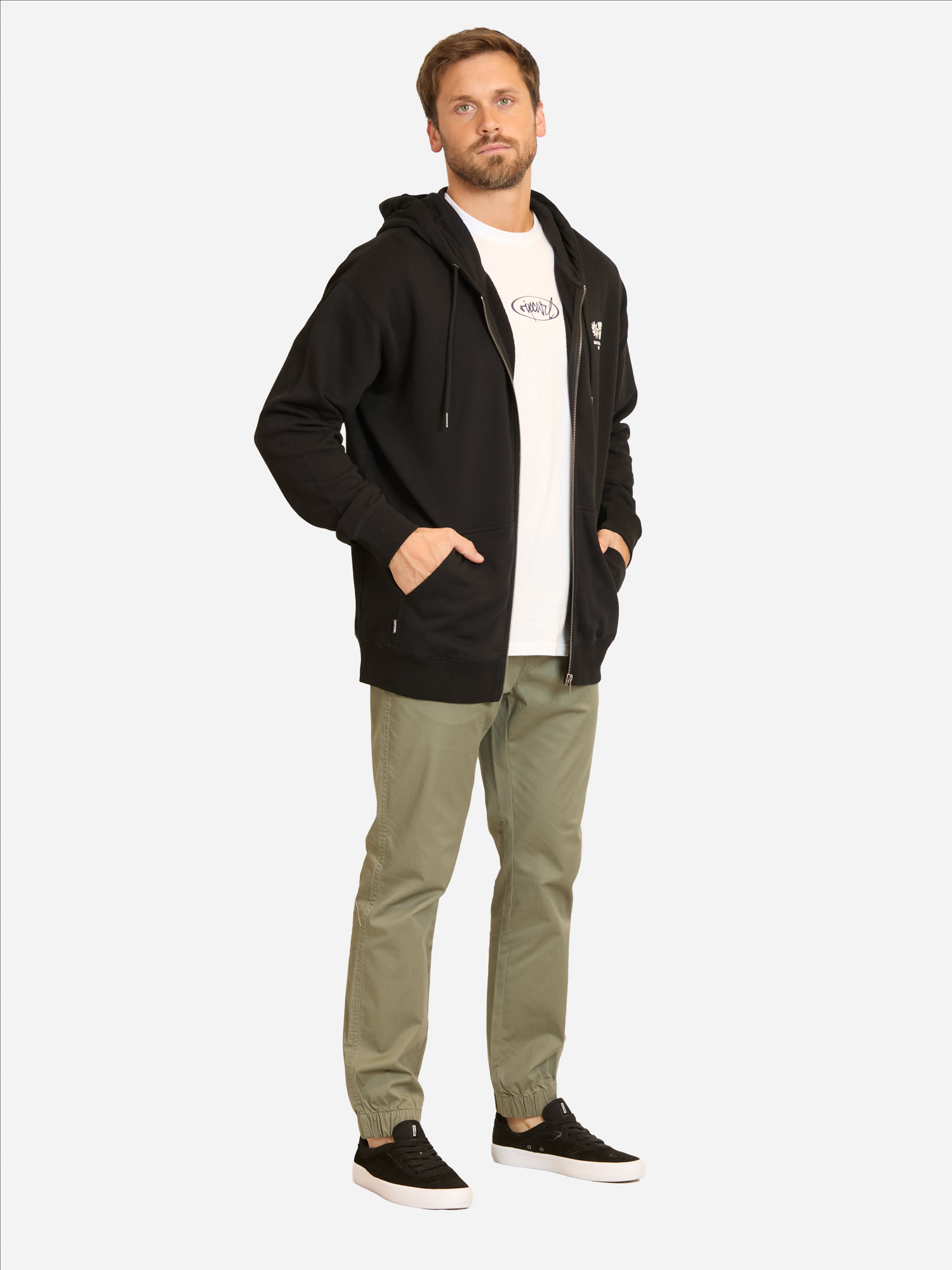 POLERON FZ PACIFIC RINSE GLASS OFF EN COLOR NEGRO HOMBRE RIP CURL - 4