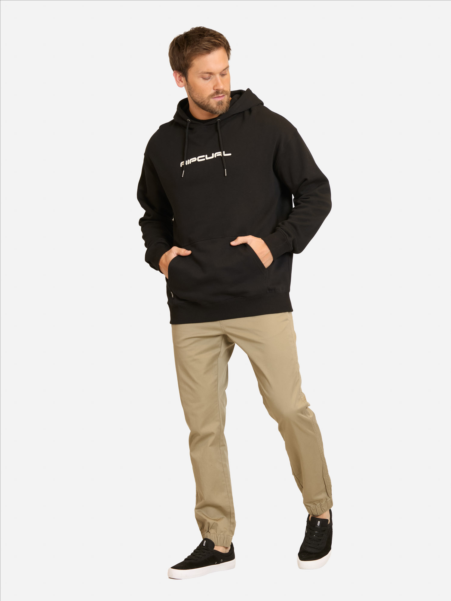 POLERON CANGURO COAST EN COLOR NEGRO HOMBRE RIP CURL - 4