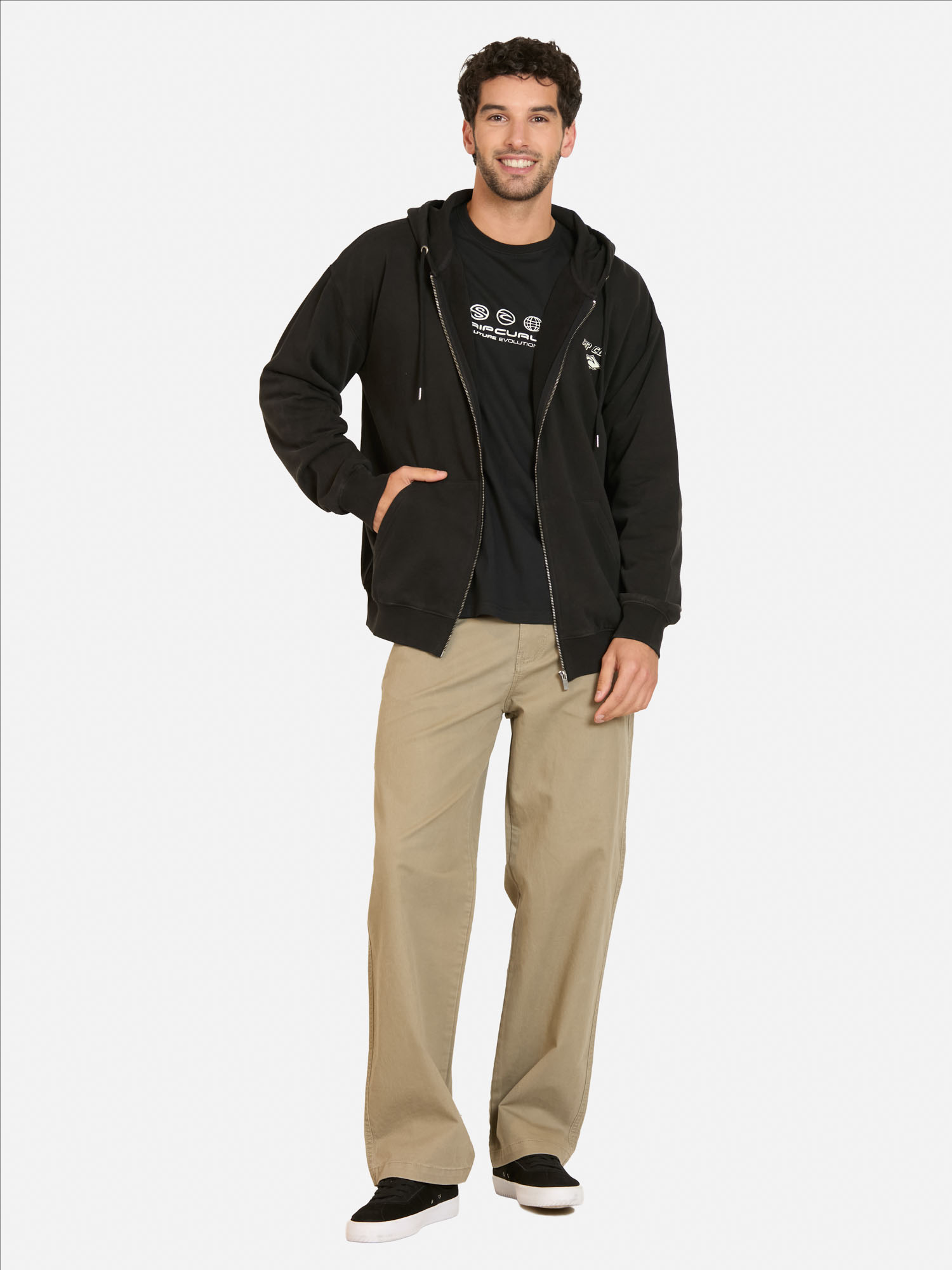 POLERON FZ OCEANER EN COLOR NEGRO HOMBRE RIP CURL - 4