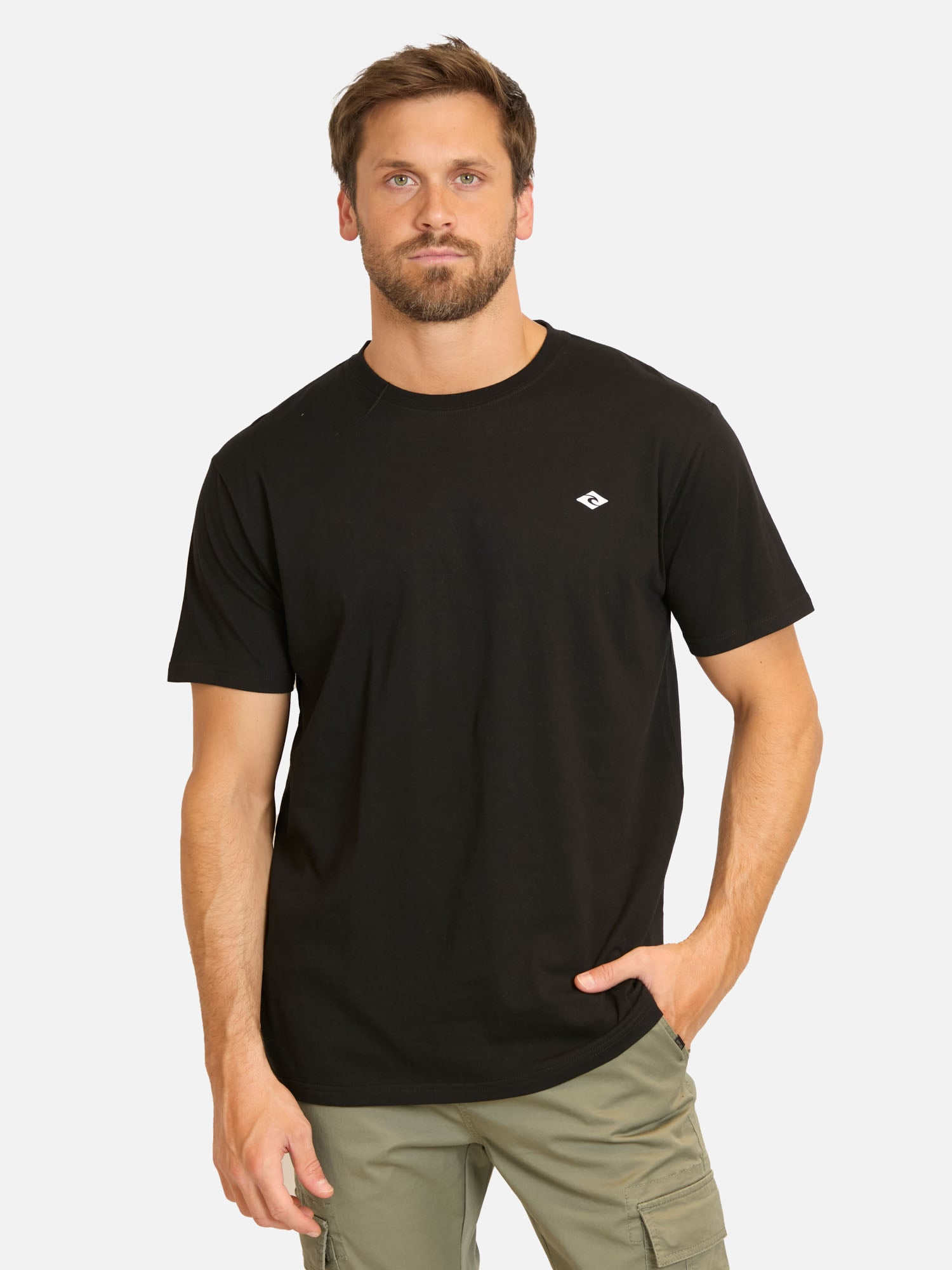 POLERA MC RC LILLOGO EN COLOR NEGRO HOMBRE RIP CURL - 1