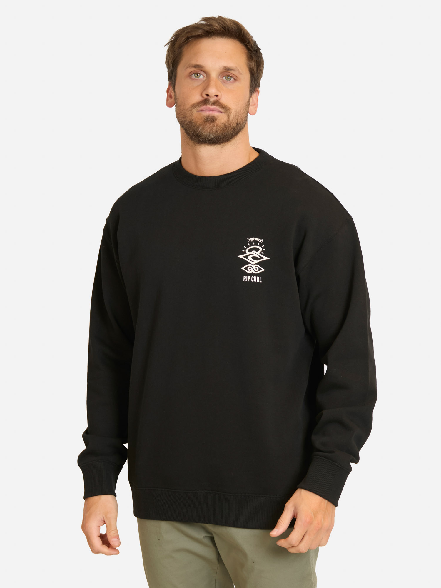 POLERON CR SEARCH LOGO LOOSE CREW EN COLOR NEGRO HOMBRE RIP CURL - 1