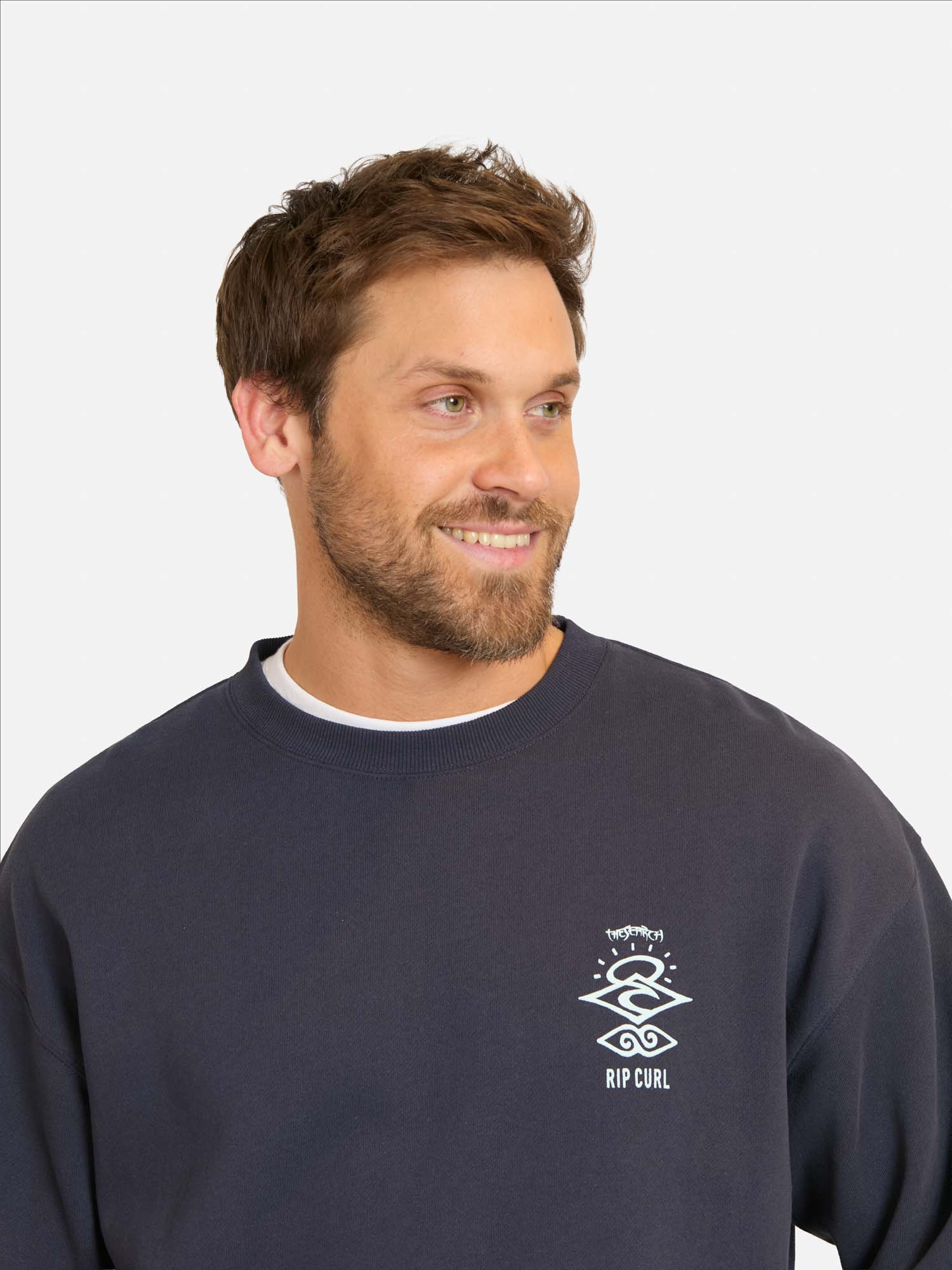 POLERON CR SEARCH LOGO LOOSE CREW AZUL HOMBRE RIP CURL - 3