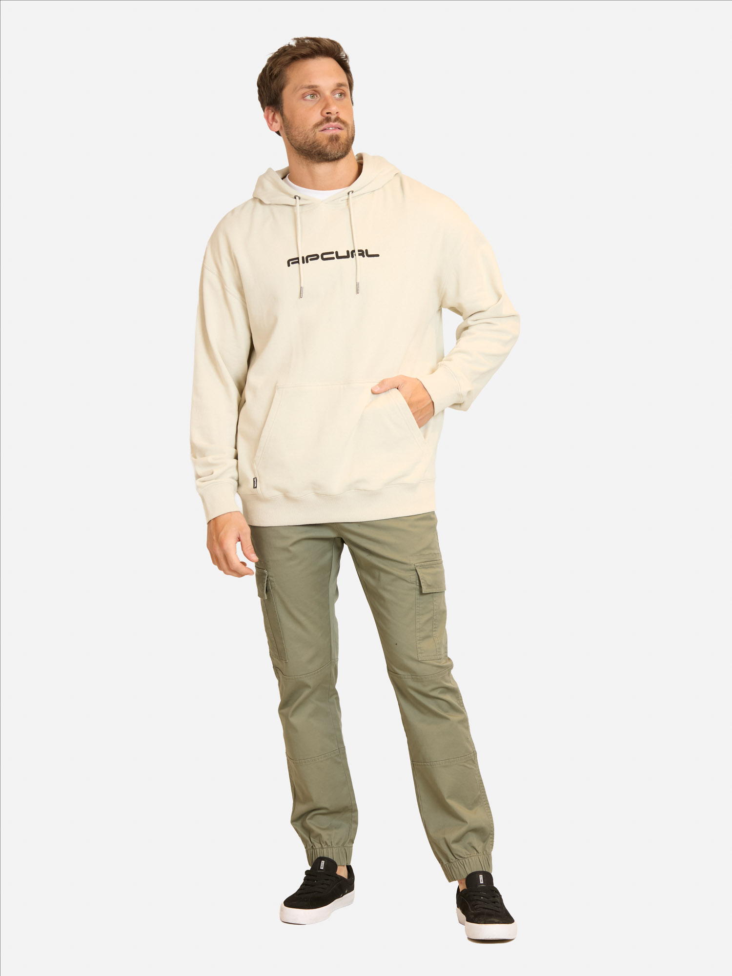 POLERON CANGURO COAST EN COLOR BLANCO HOMBRE RIP CURL - 4
