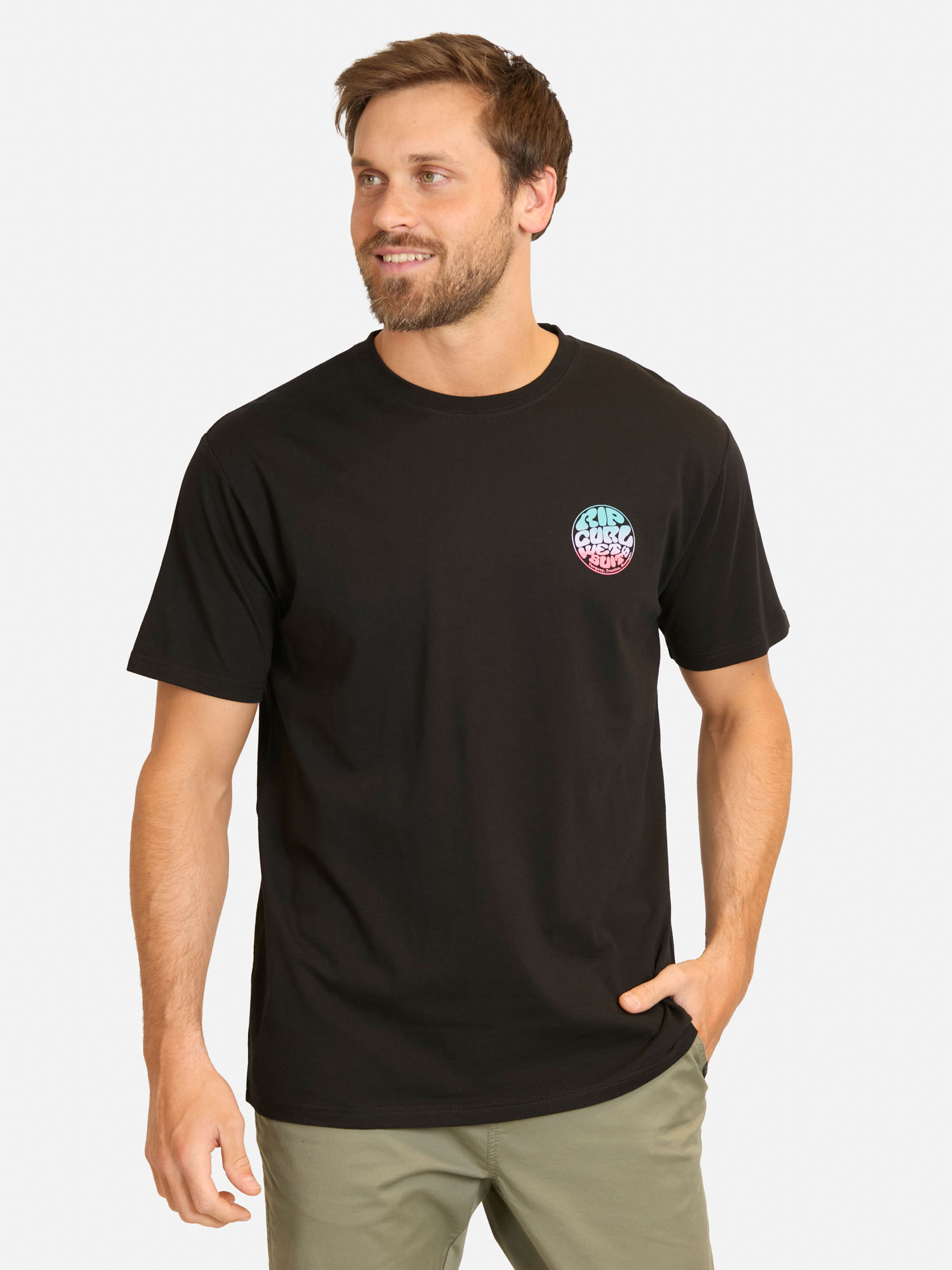 POLERA MC RUSH EN COLOR NEGRO HOMBRE RIP CURL - 1