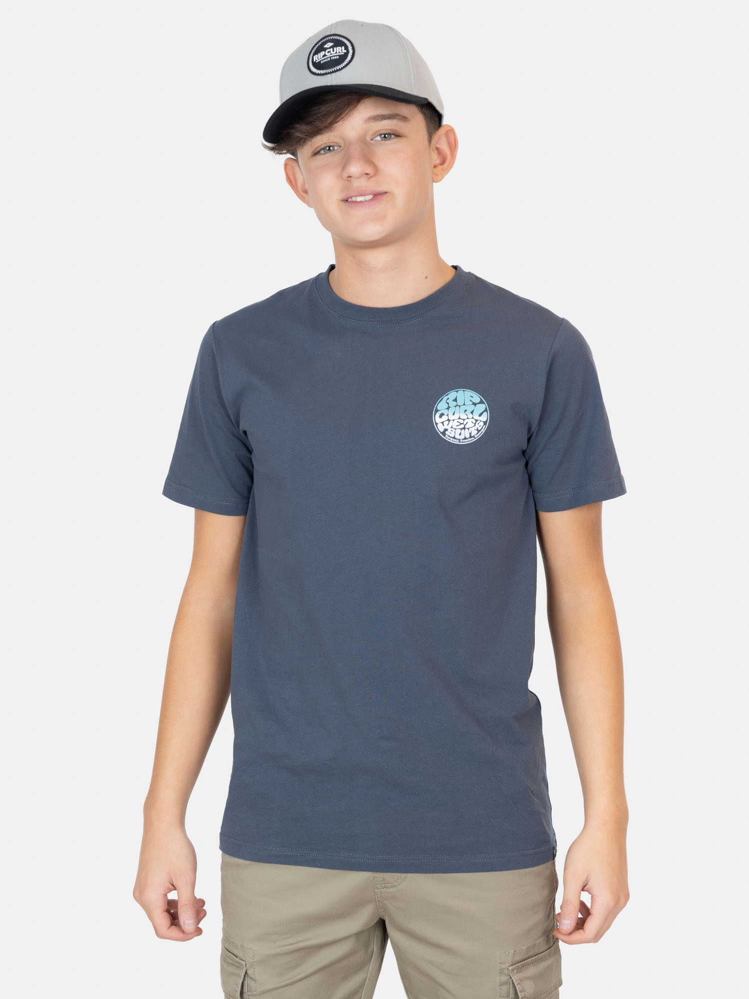 POLERA MC BREEZER GRIS INFANTIL RIP CURL - 1