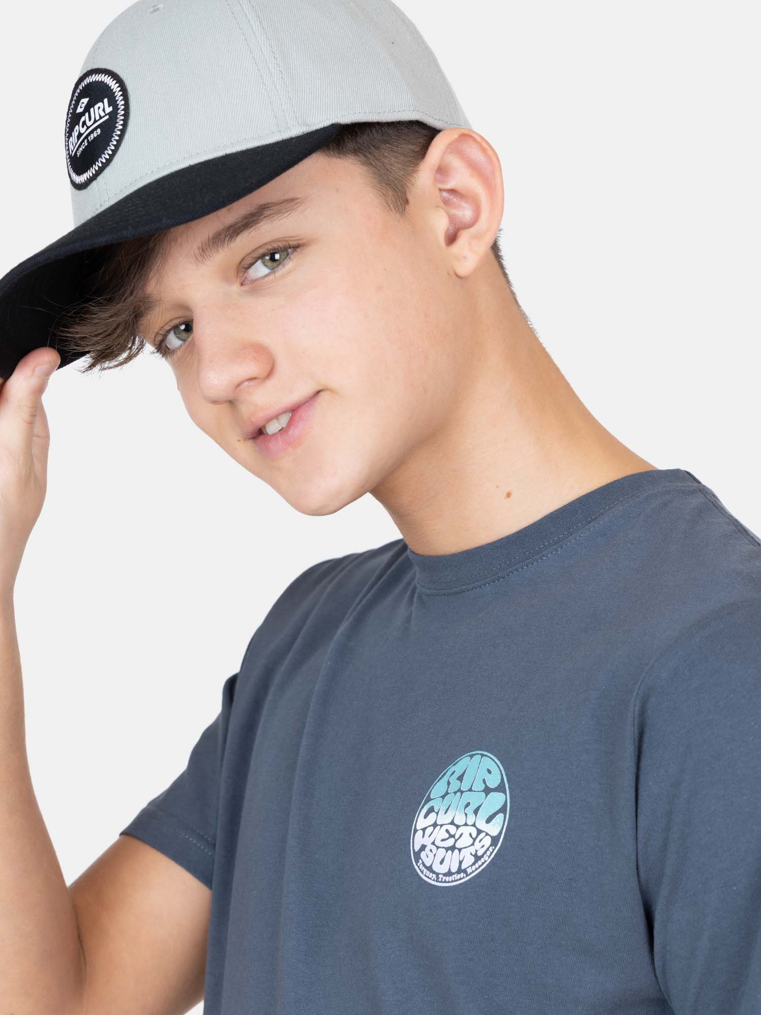 POLERA MC BREEZER GRIS INFANTIL RIP CURL - 3