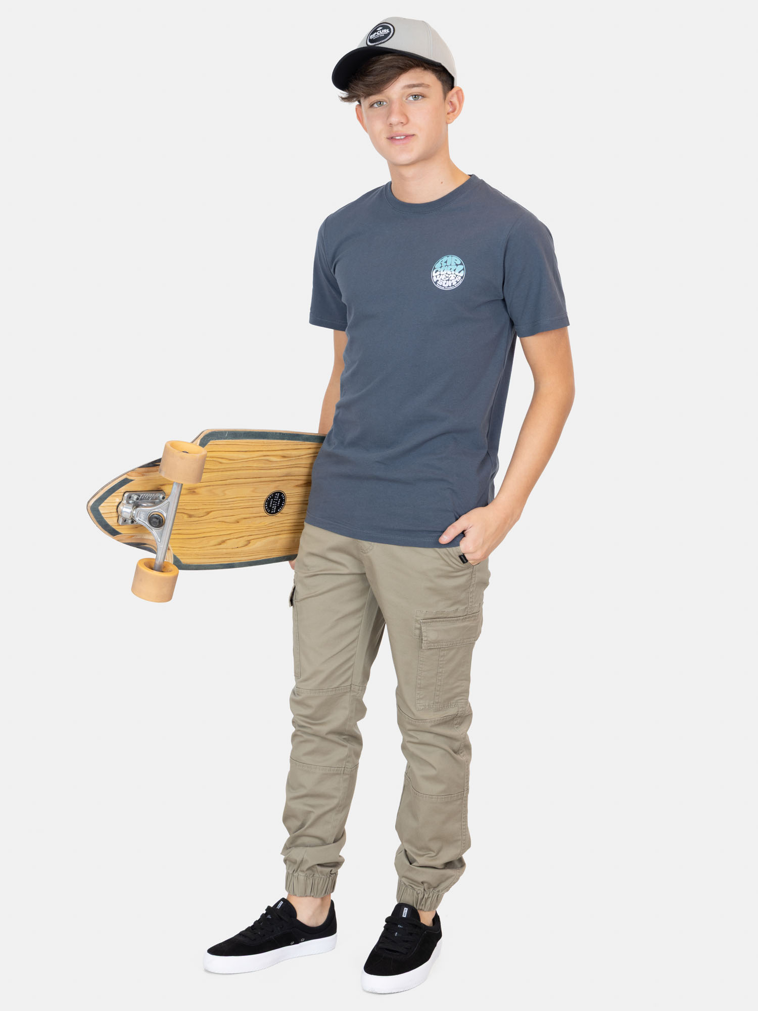 POLERA MC BREEZER GRIS INFANTIL RIP CURL - 4