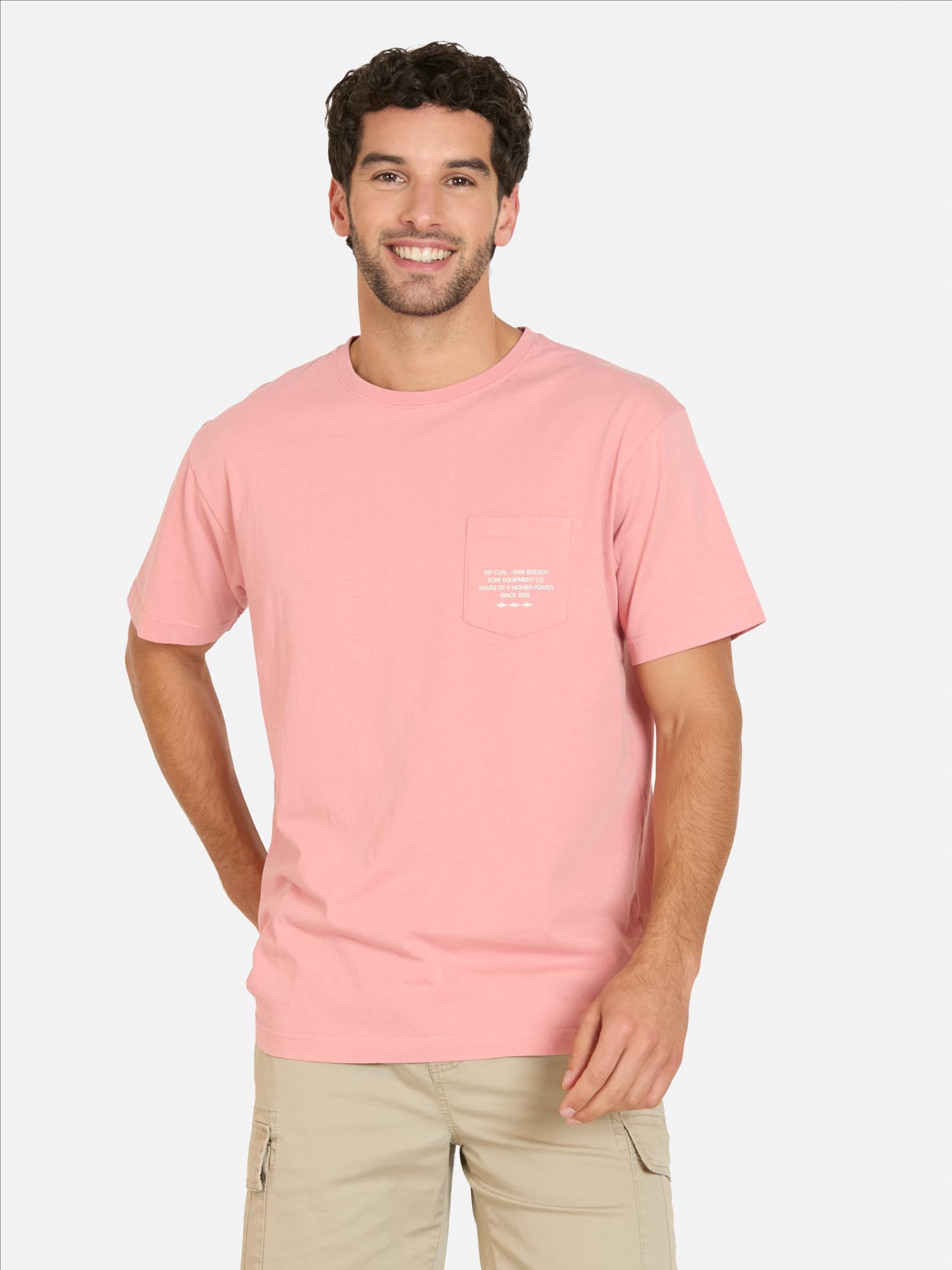 POLERA MC COASTLINE ROSADO HOMBRE RIP CURL - 1