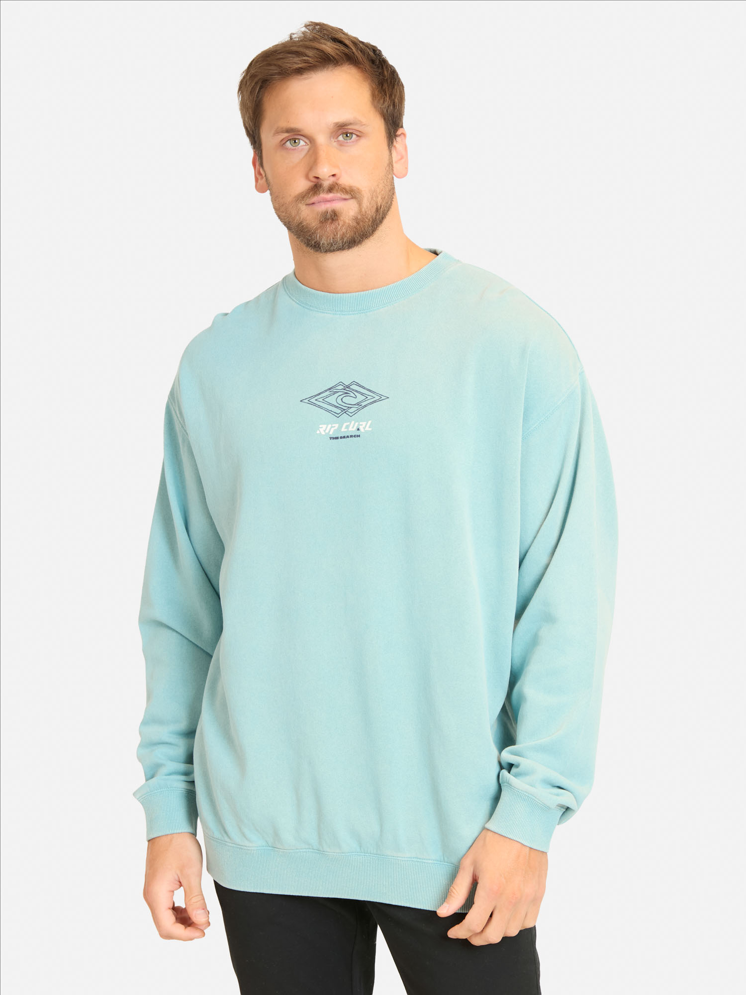 POLERON CR DOUBLE UPS CREW CELESTE HOMBRE RIP CURL - 1