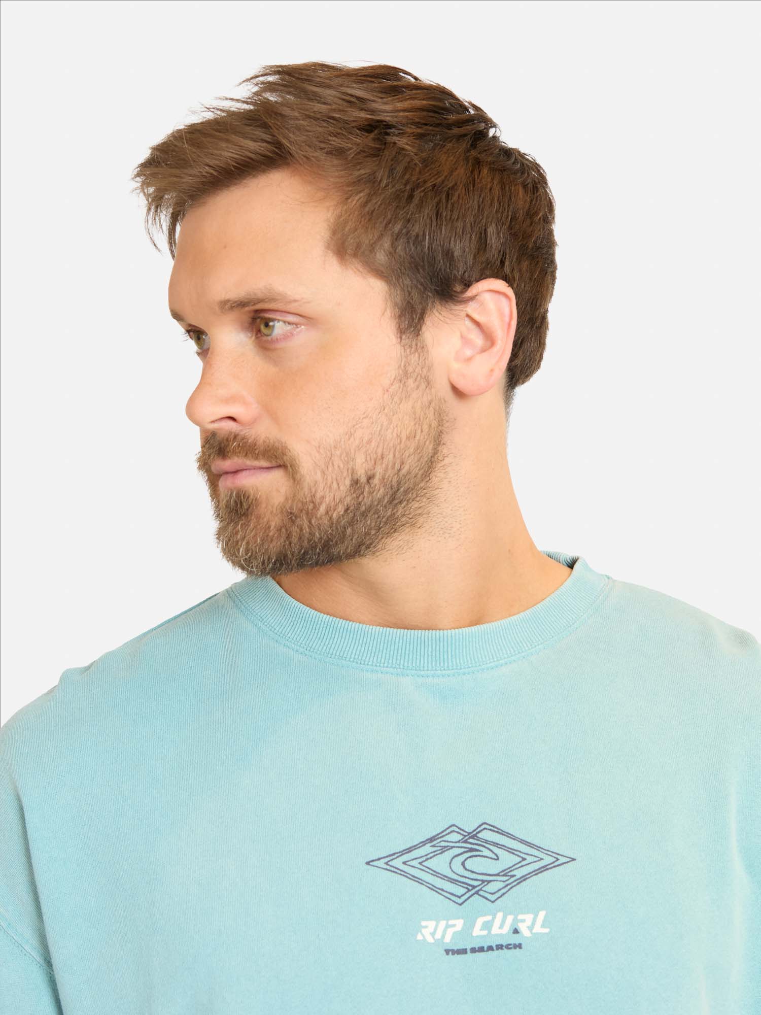 POLERON CR DOUBLE UPS CREW CELESTE HOMBRE RIP CURL - 3