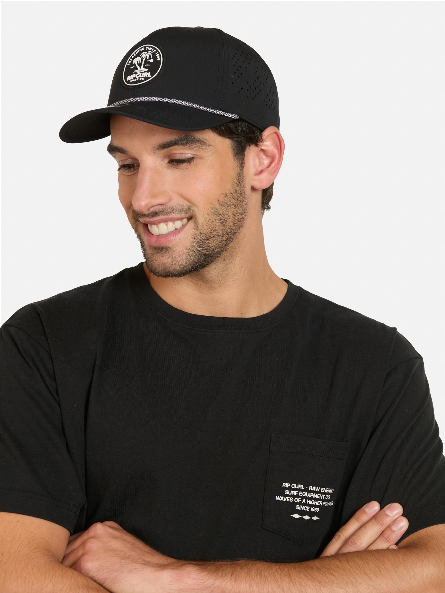 POLERA MC COASTLINE EN COLOR NEGRO HOMBRE RIP CURL - 3