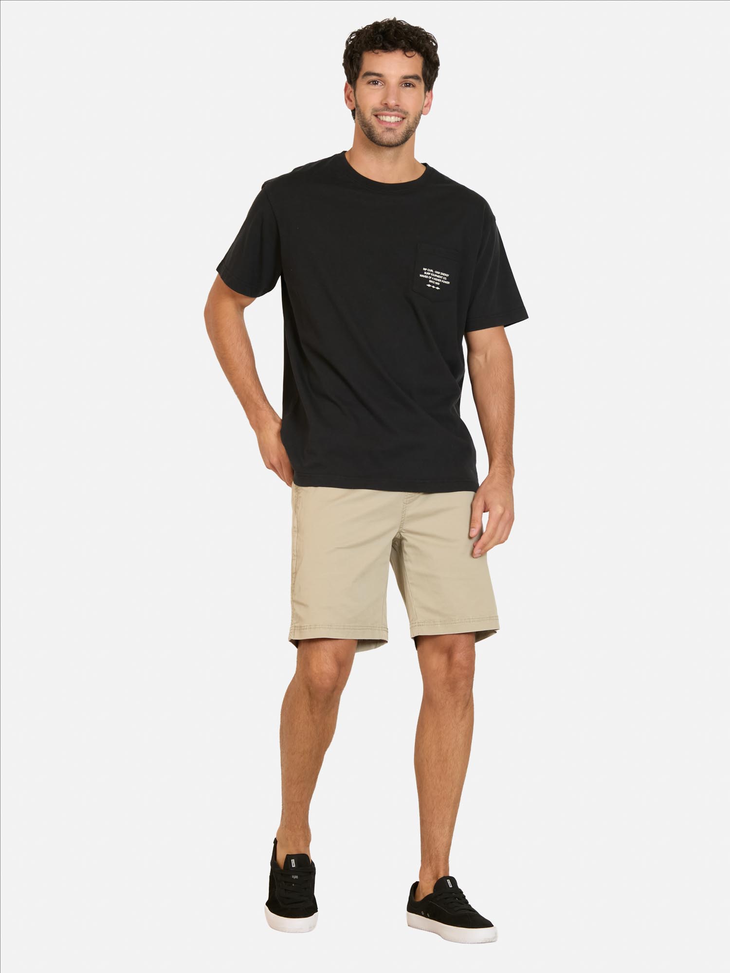 POLERA MC COASTLINE EN COLOR NEGRO HOMBRE RIP CURL - 4