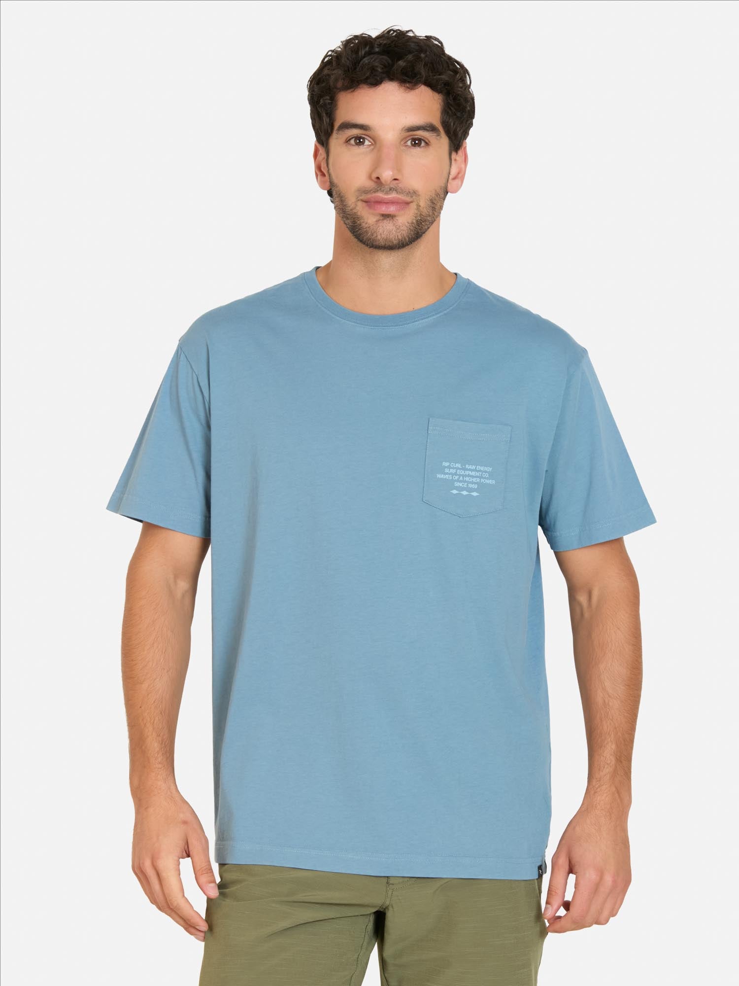 POLERA MC COASTLINE AZUL HOMBRE RIP CURL - 1
