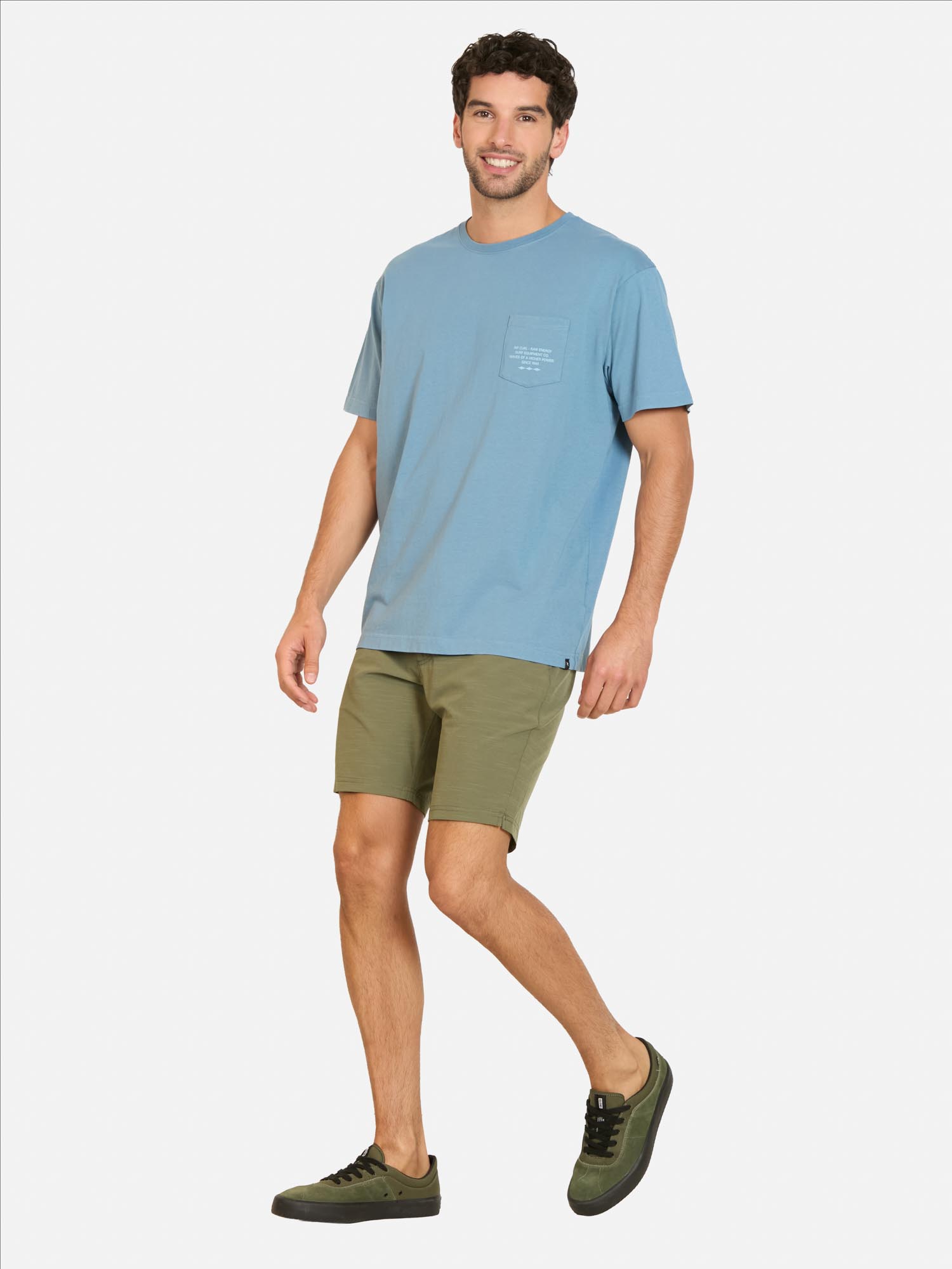 POLERA MC COASTLINE AZUL HOMBRE RIP CURL - 4
