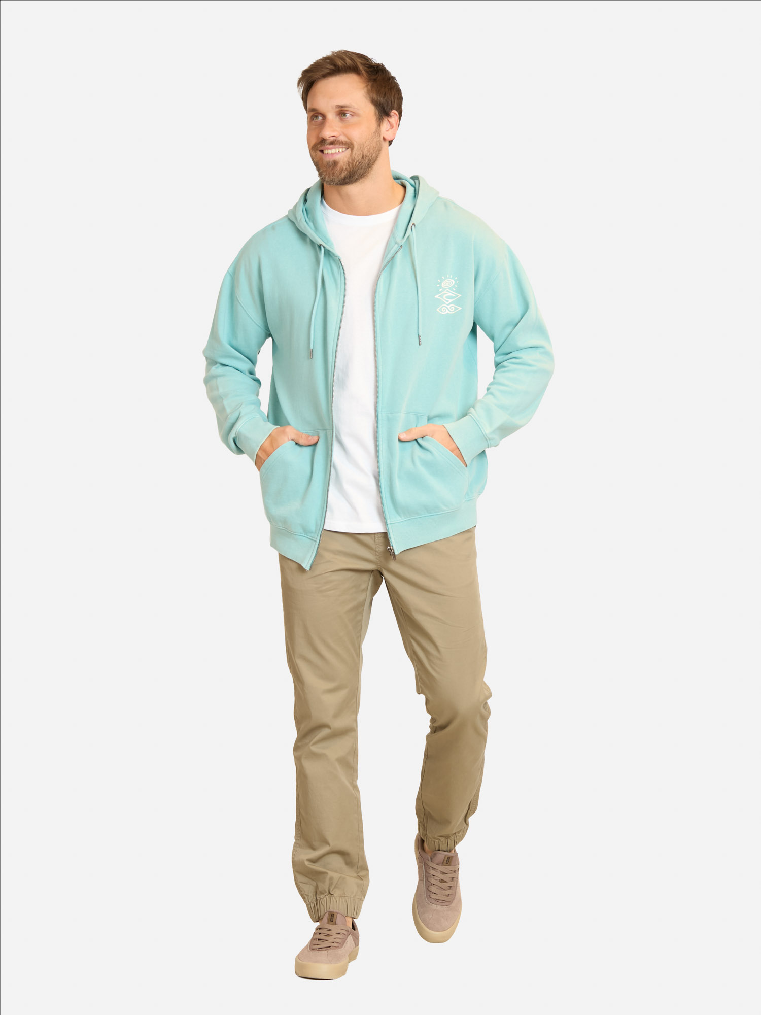 POLERON FZ BOYS SEARCH LOGO CELESTE HOMBRE RIP CURL - 4