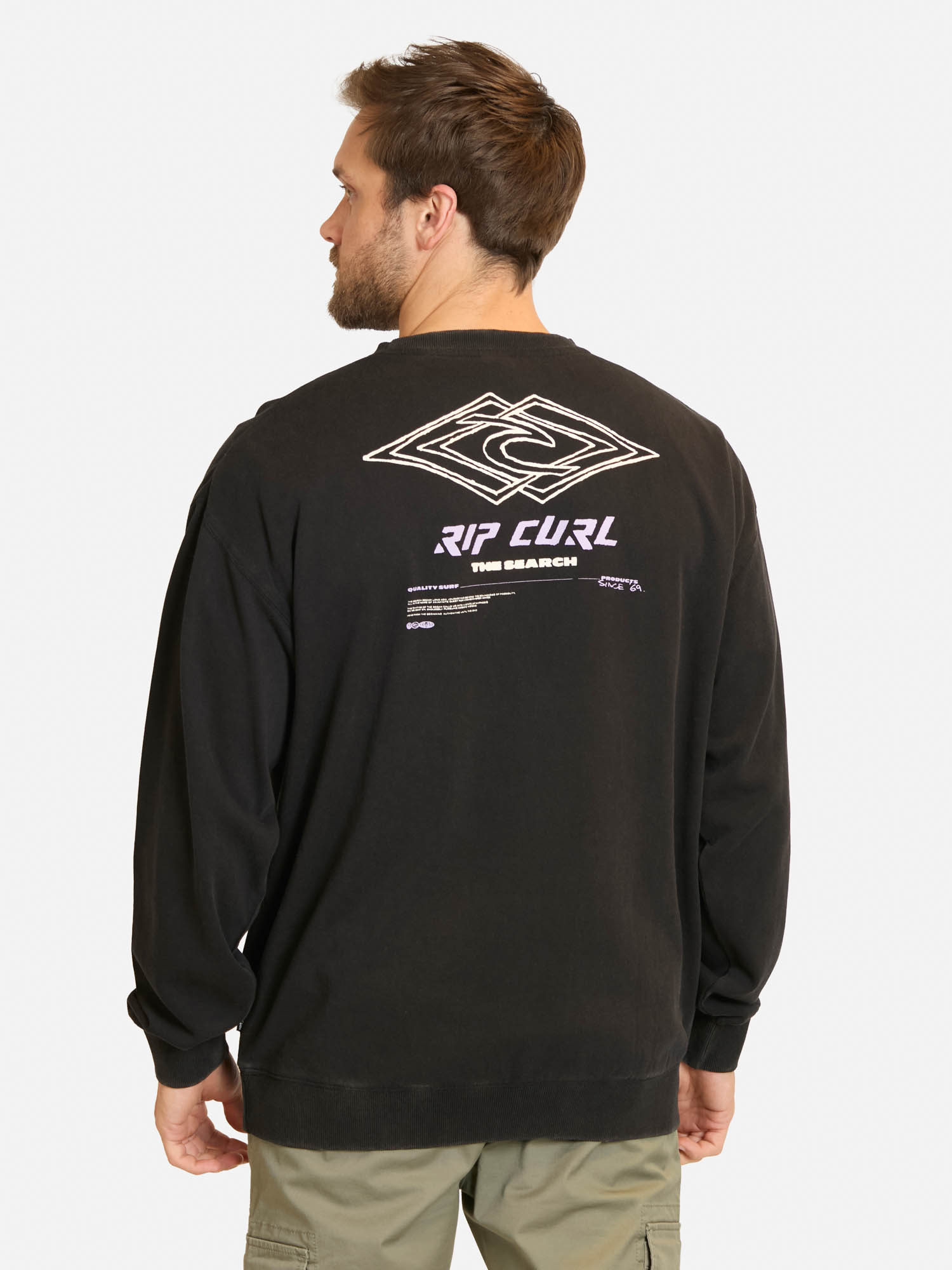 POLERON CR DOUBLE UPS CREW EN COLOR NEGRO HOMBRE RIP CURL - 2