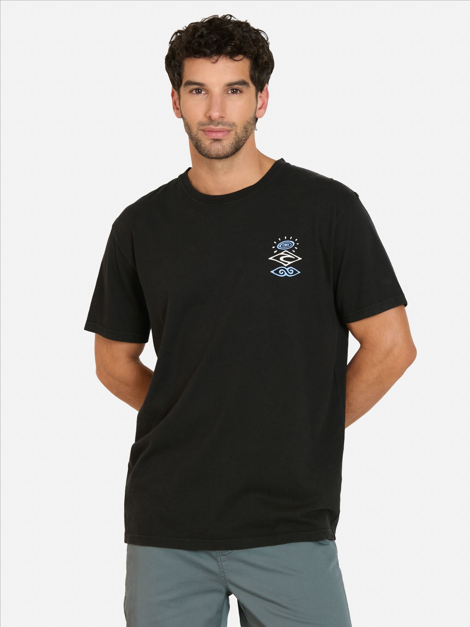POLERA MC SURF NEGRO HOMBRE RIP CURL - 1