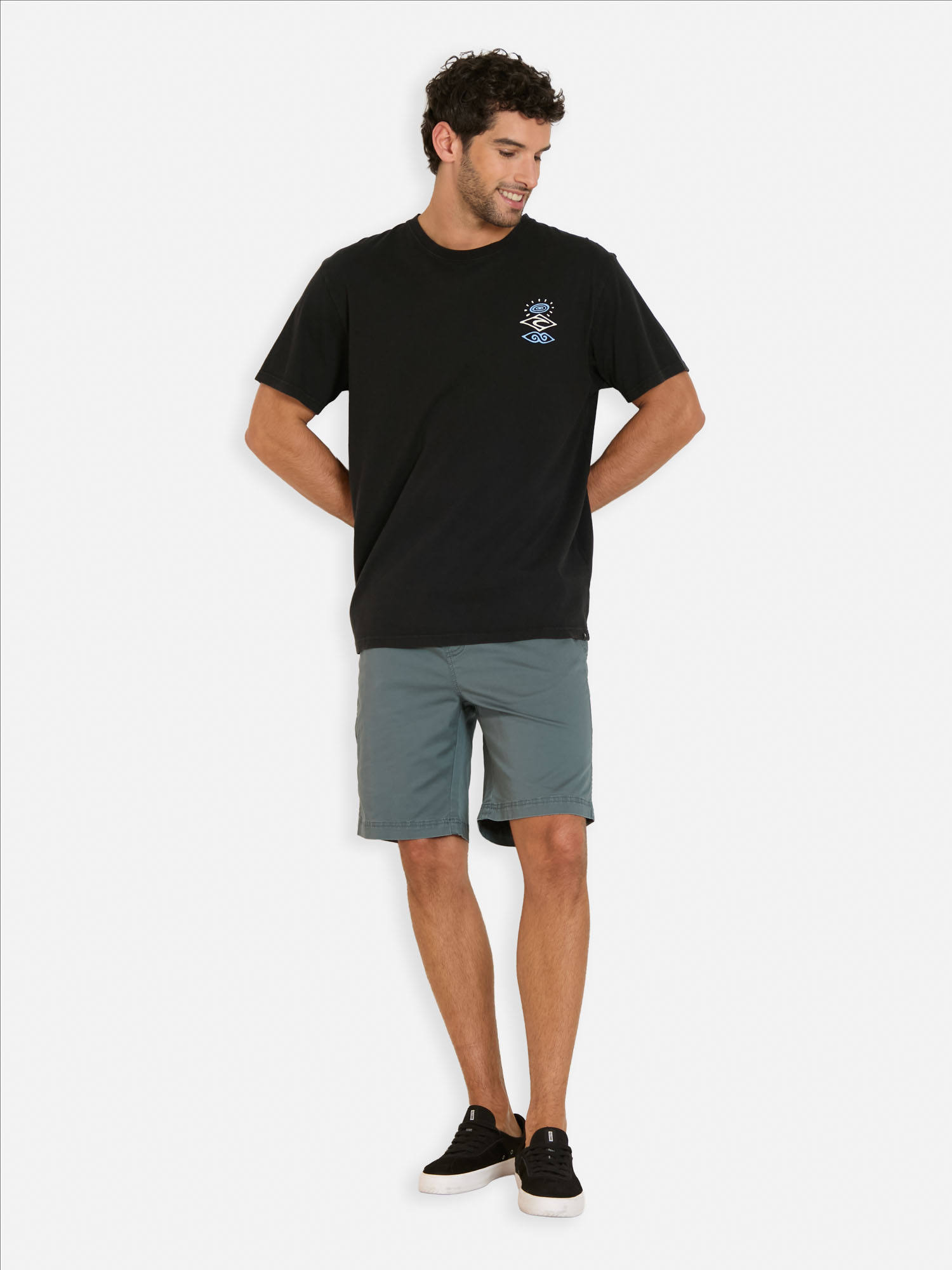 POLERA MC SURF NEGRO HOMBRE RIP CURL - 4