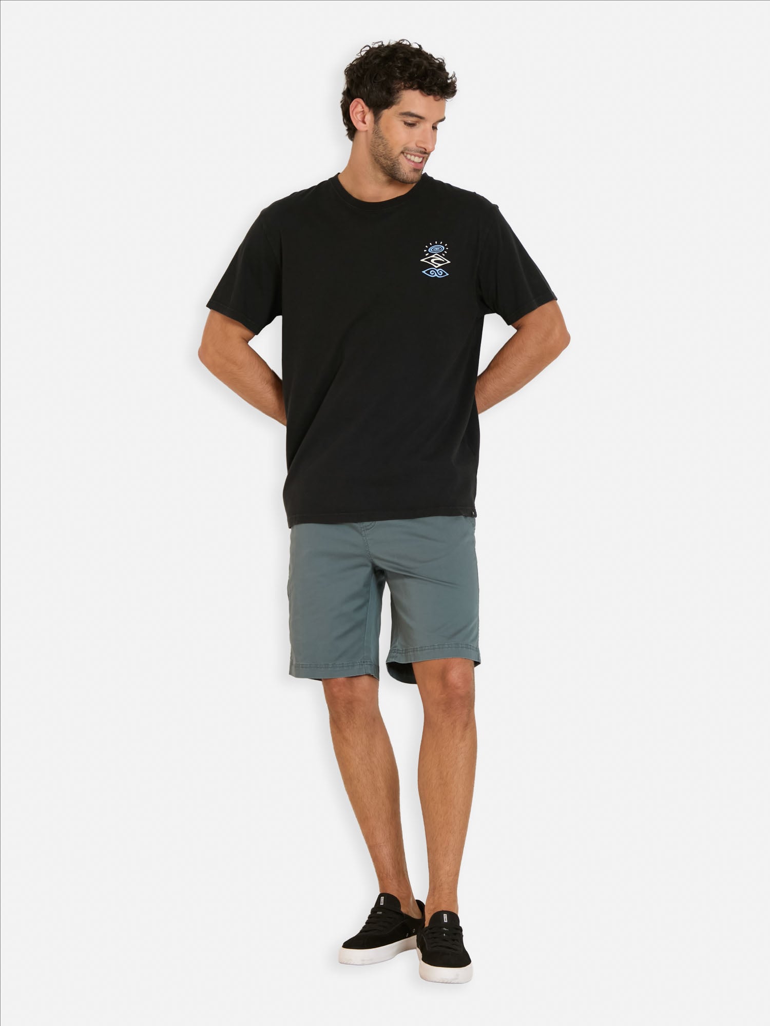 POLERA MC SURF NEGRO HOMBRE RIP CURL - 4