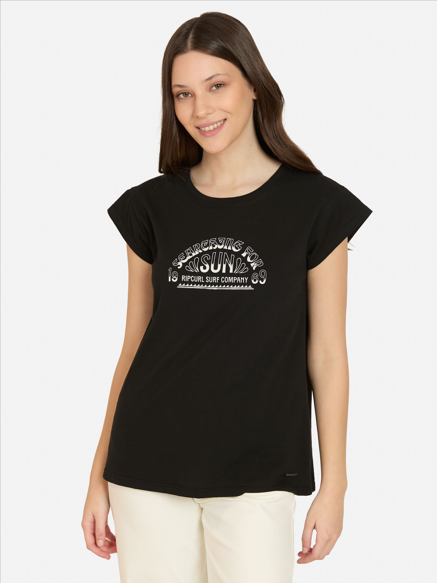POLERA MC SEAZONE EN COLOR NEGRO MUJER RIP CURL - 1