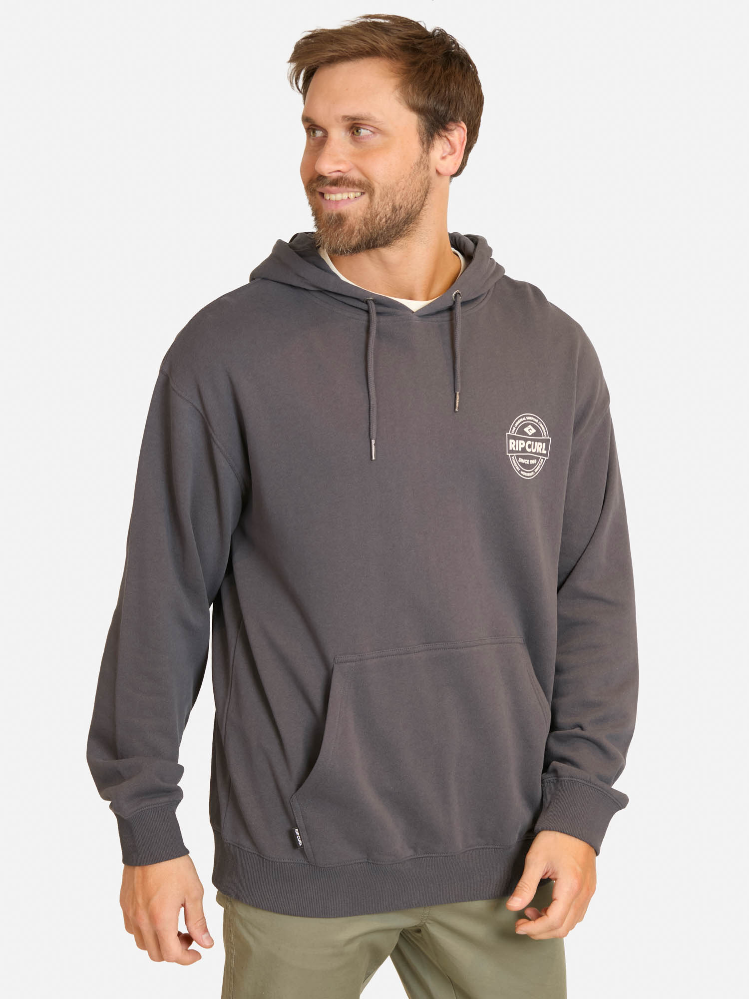POLERON CANGURO BAY GRIS HOMBRE RIP CURL - 1