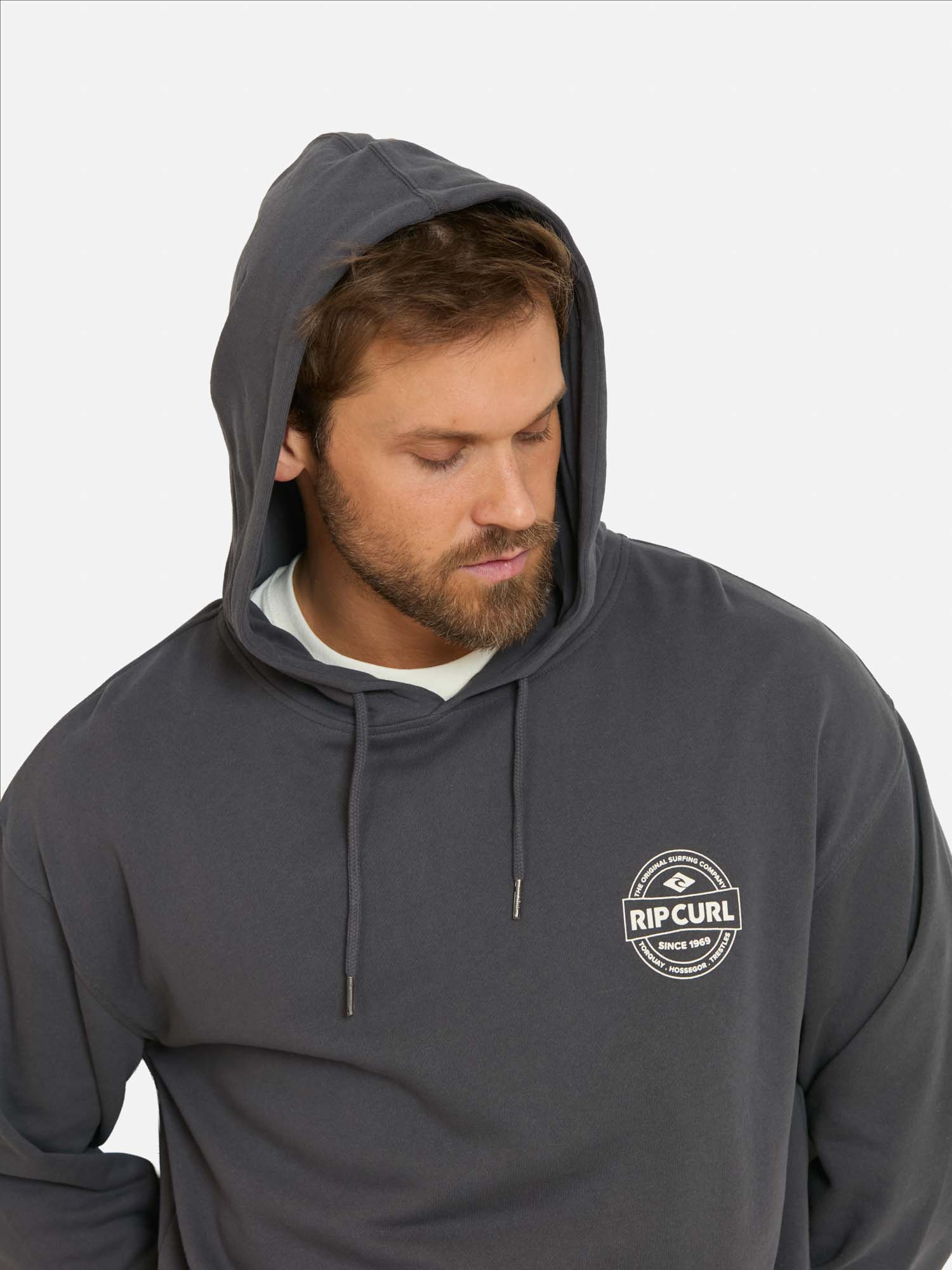 POLERON CANGURO BAY GRIS HOMBRE RIP CURL - 3