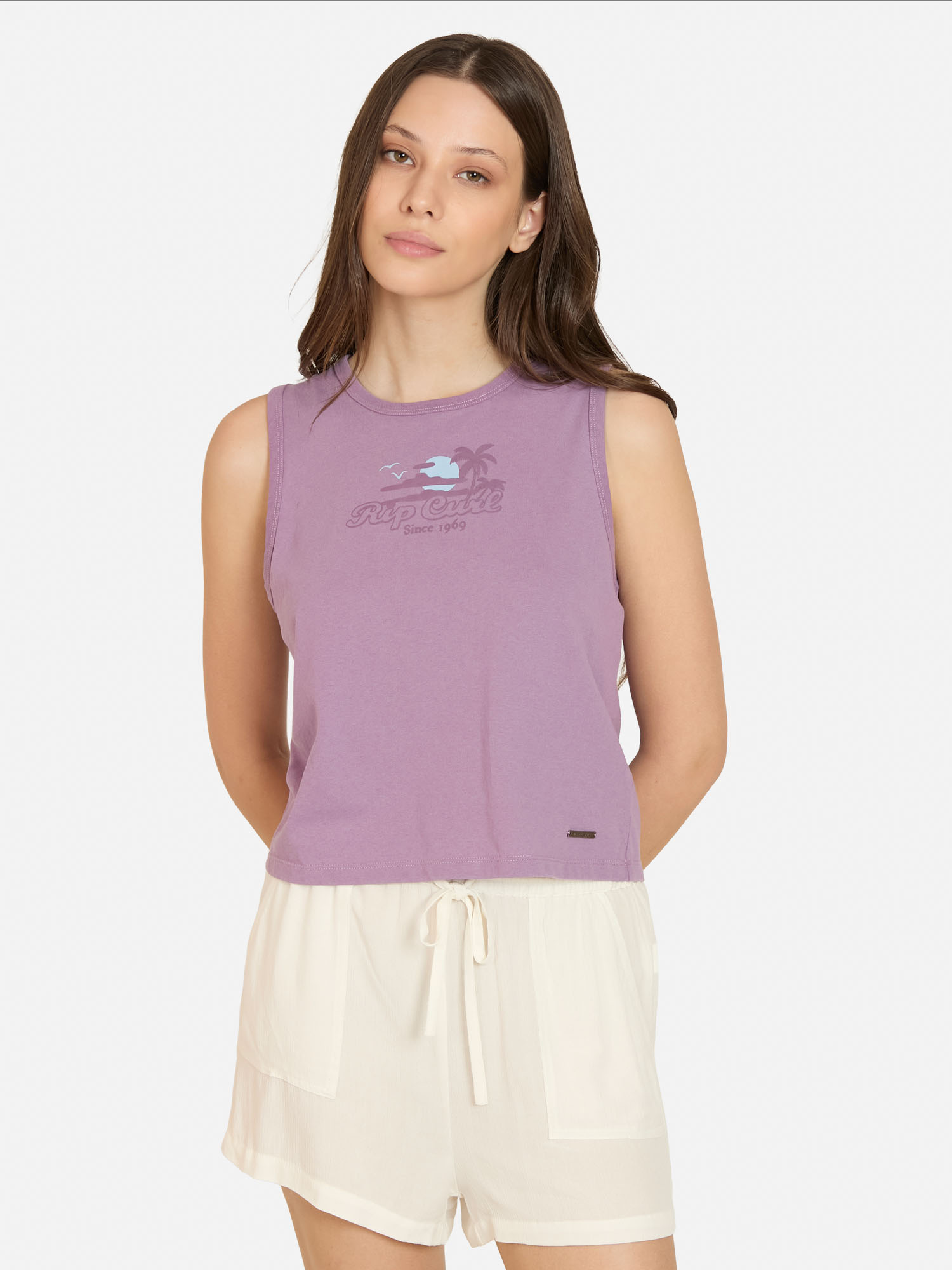 POLERA SM SUNSETWAVE ROSADO MUJER RIP CURL - 1